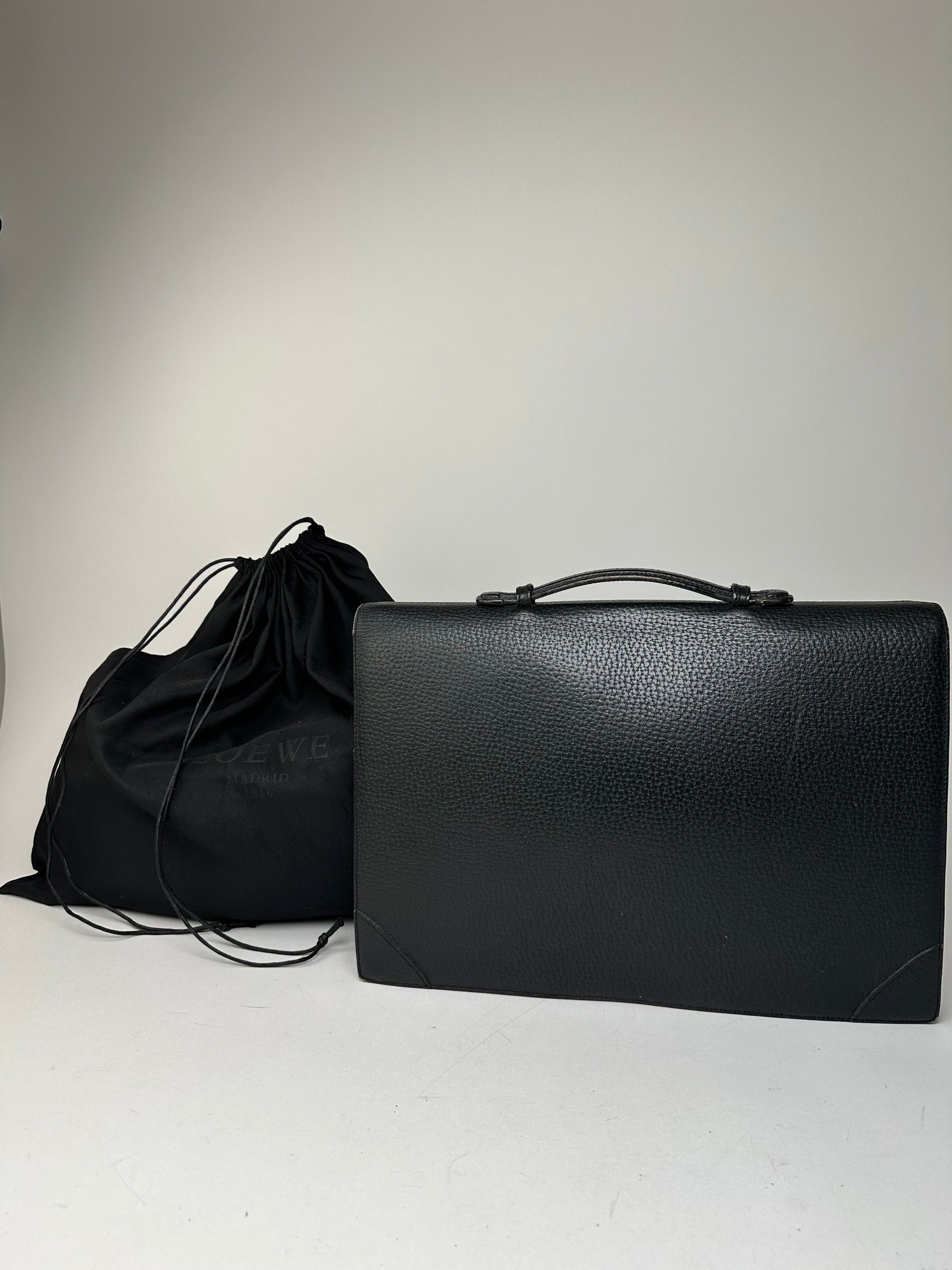 Loewe Vintage Madrid Leather Briefacase Black Size ONE SIZE - 2 Thumbnail