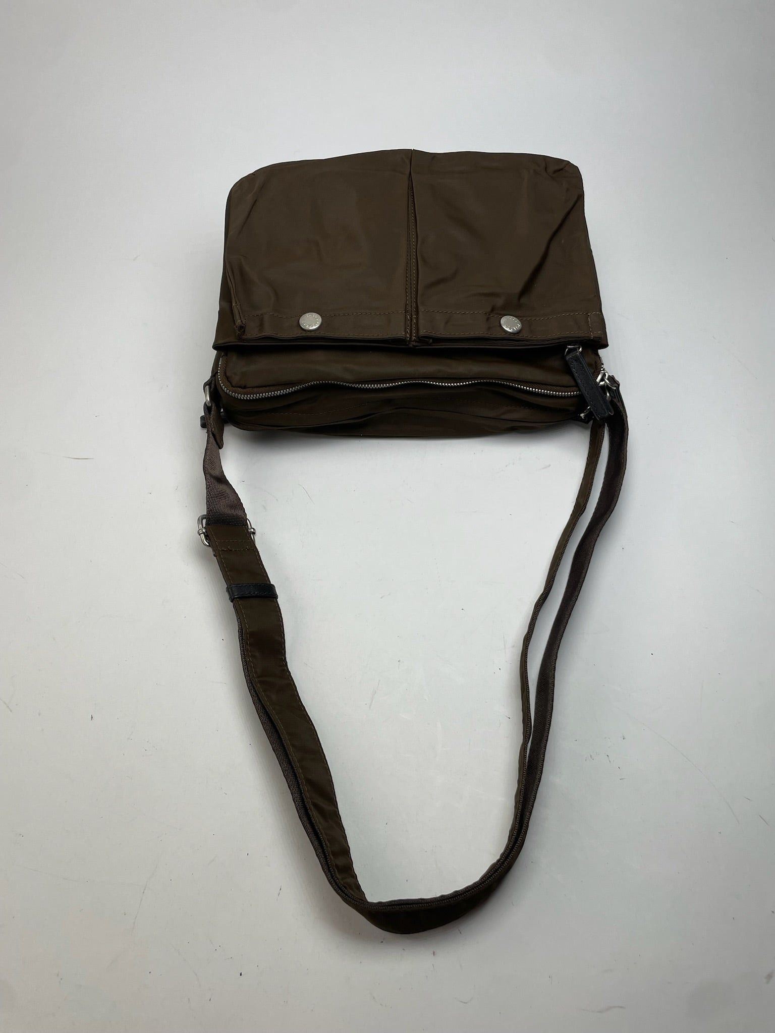 Yohji Yamamoto Vintage Y Saccs Polyester Leather Multiway Bag Khaki Brown Size ONE SIZE - 10 Thumbnail