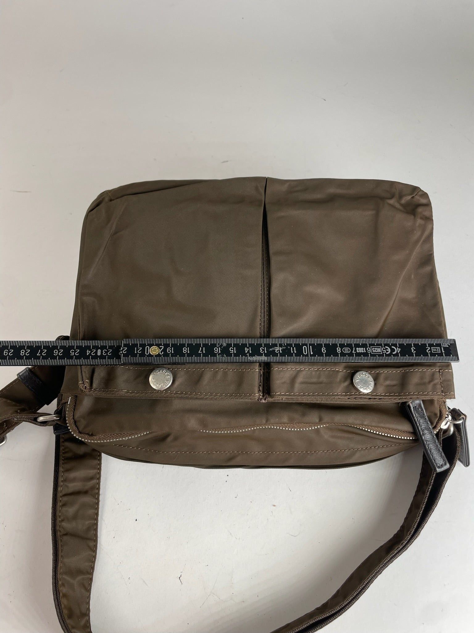 Yohji Yamamoto Vintage Y Saccs Polyester Leather Multiway Bag Khaki Brown Size ONE SIZE - 9 Thumbnail