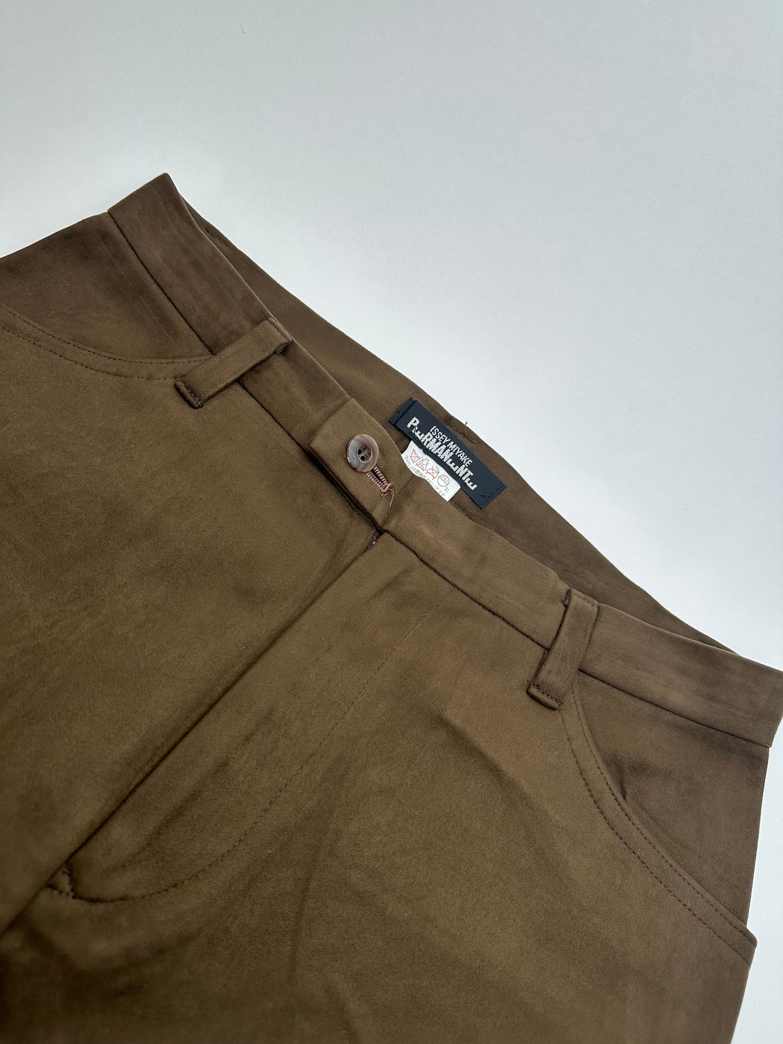 Issey Miyake Vintage Suede Pants Brown M Size 30" / US 8 / IT 44 - 3 Thumbnail