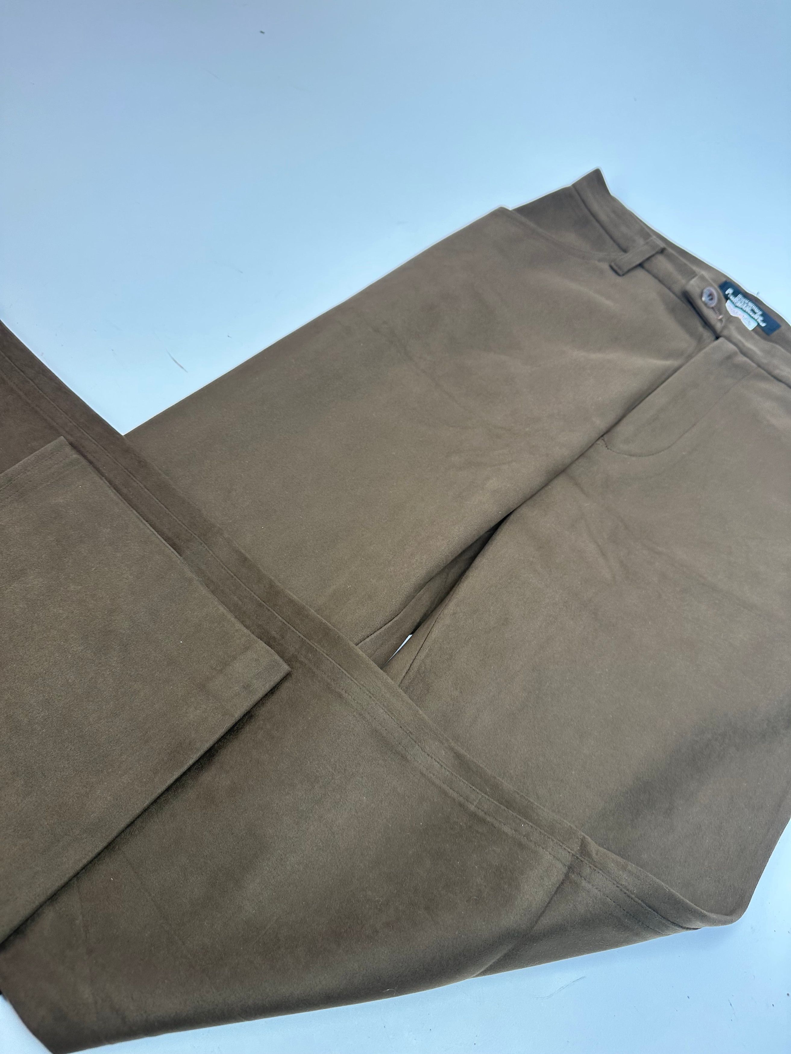 Issey Miyake Vintage Suede Pants Brown M Size 30" / US 8 / IT 44 - 4 Thumbnail