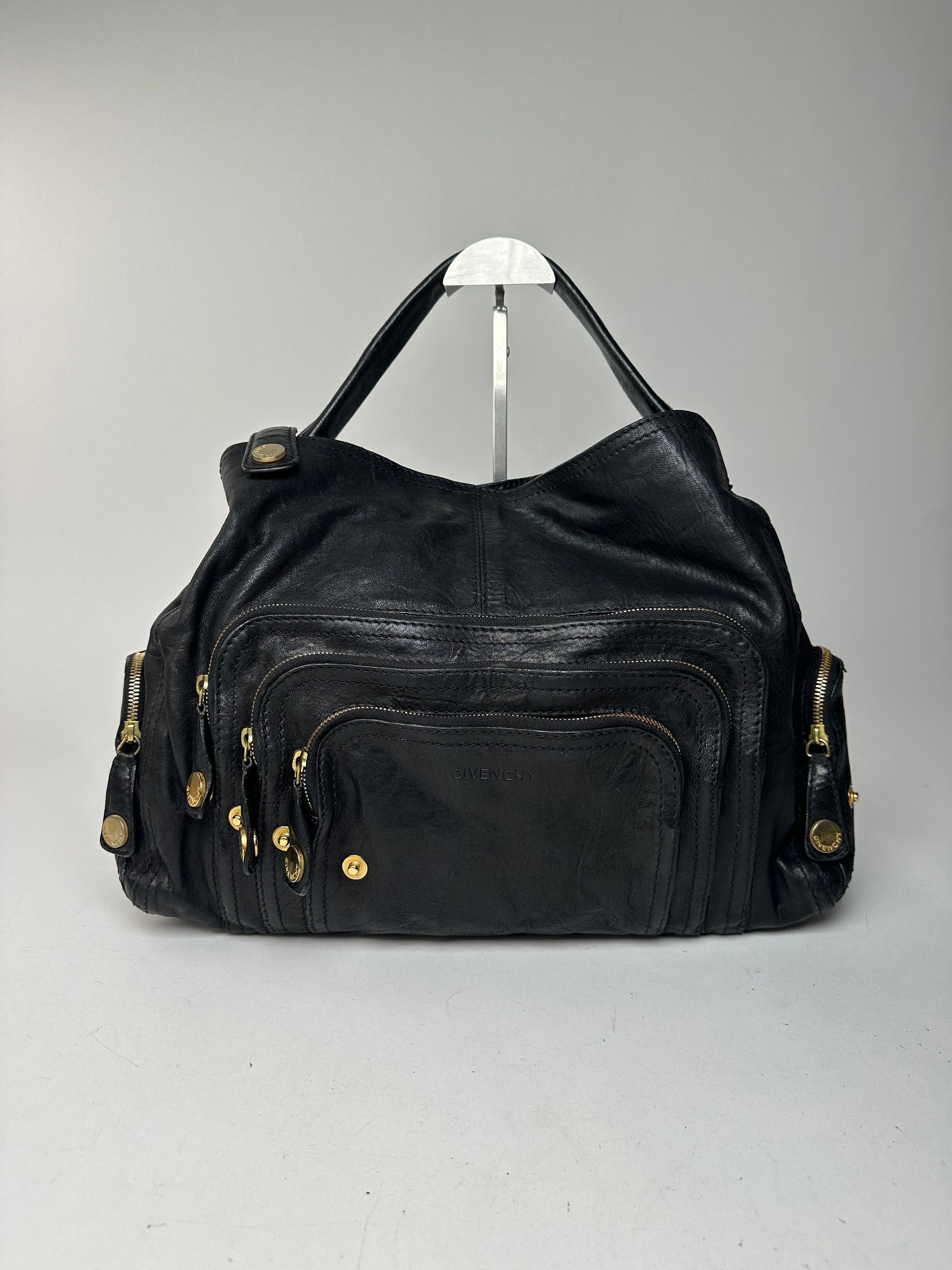 Givenchy Vintage Leather Handbag Black Size ONE SIZE - 6 Thumbnail