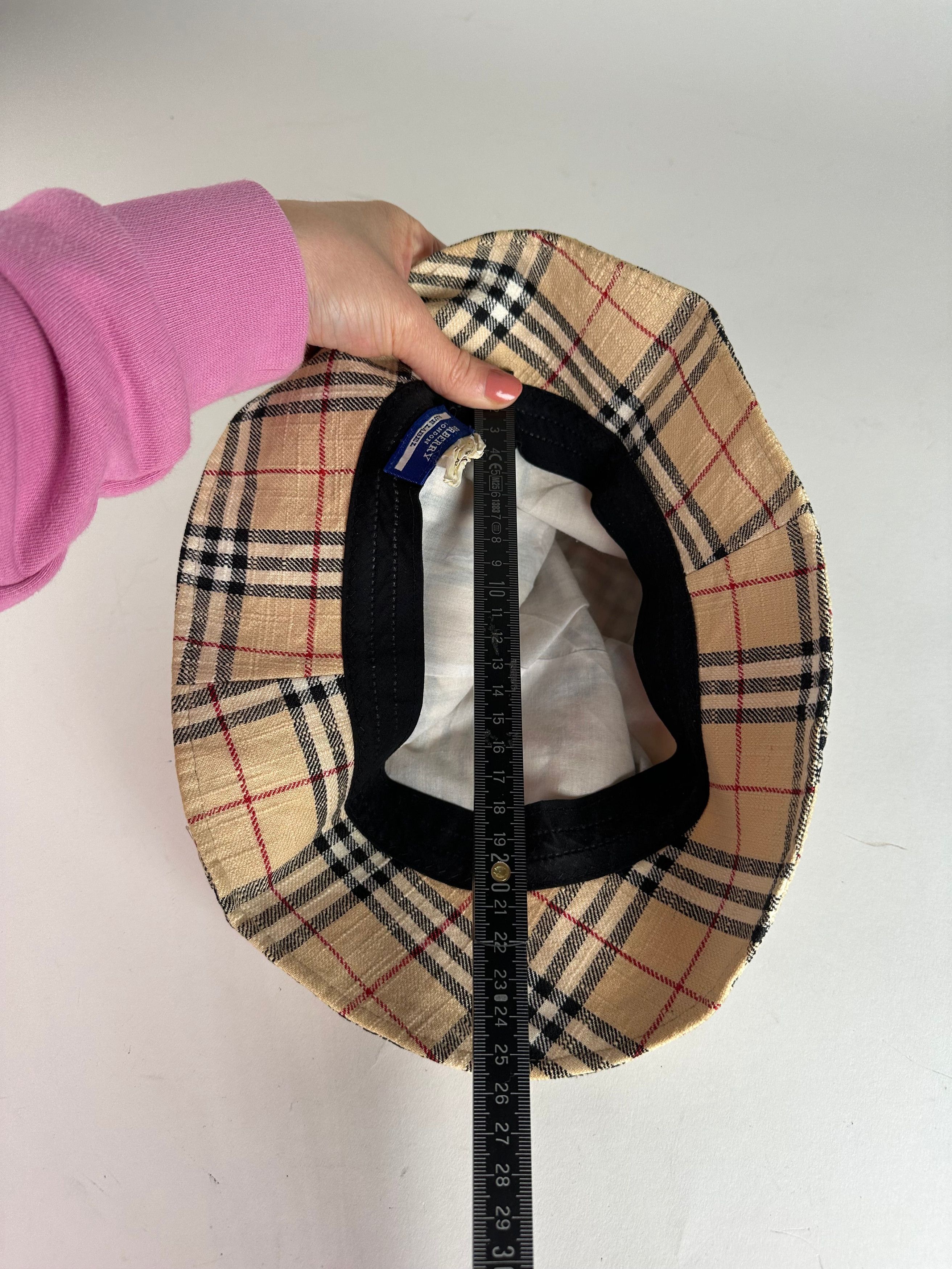 Burberry Vintage Nova Check Bucket Hat Beige M Size ONE SIZE - 8 Thumbnail