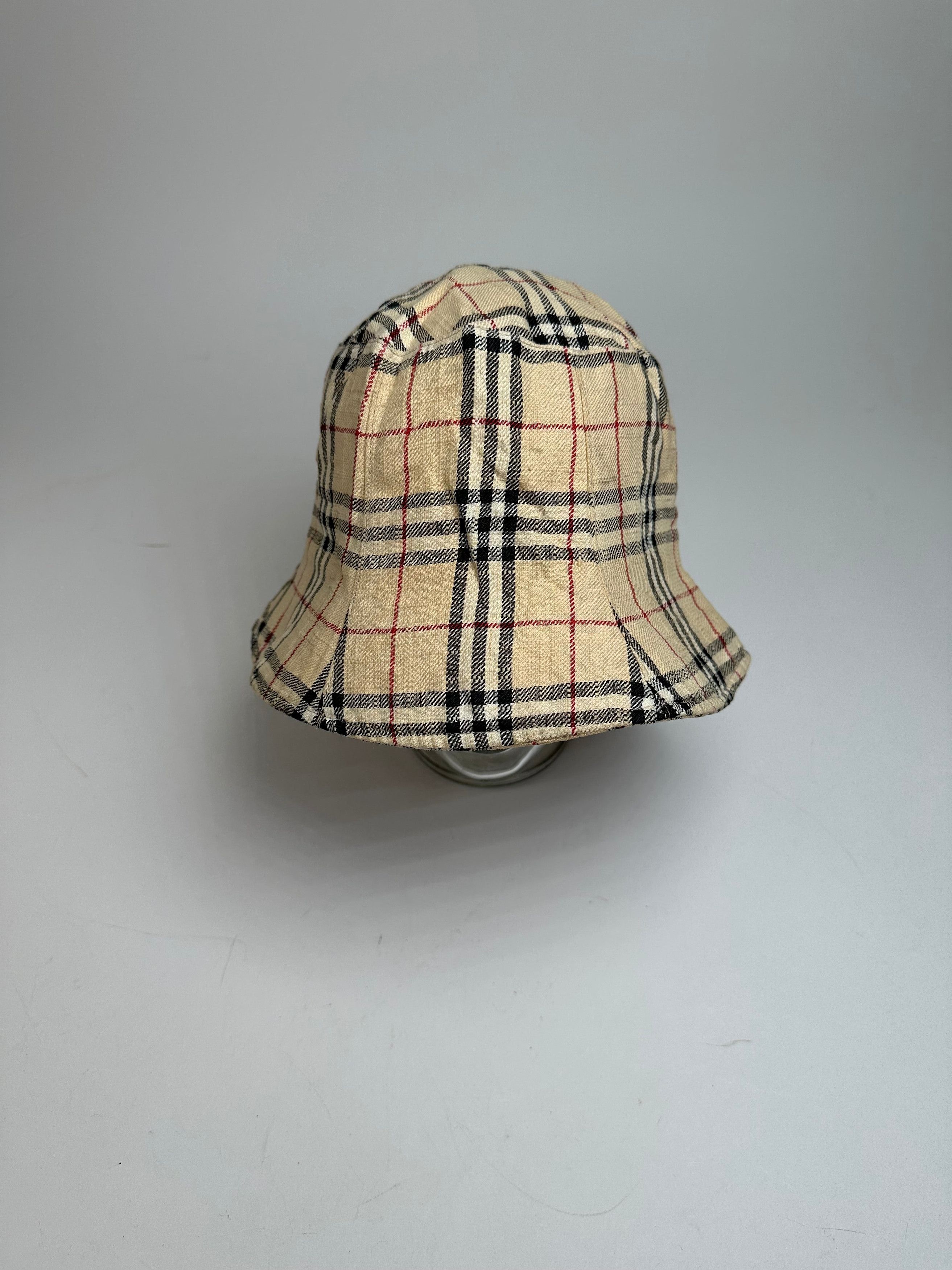 Burberry Vintage Nova Check Bucket Hat Beige M Size ONE SIZE - 3 Thumbnail