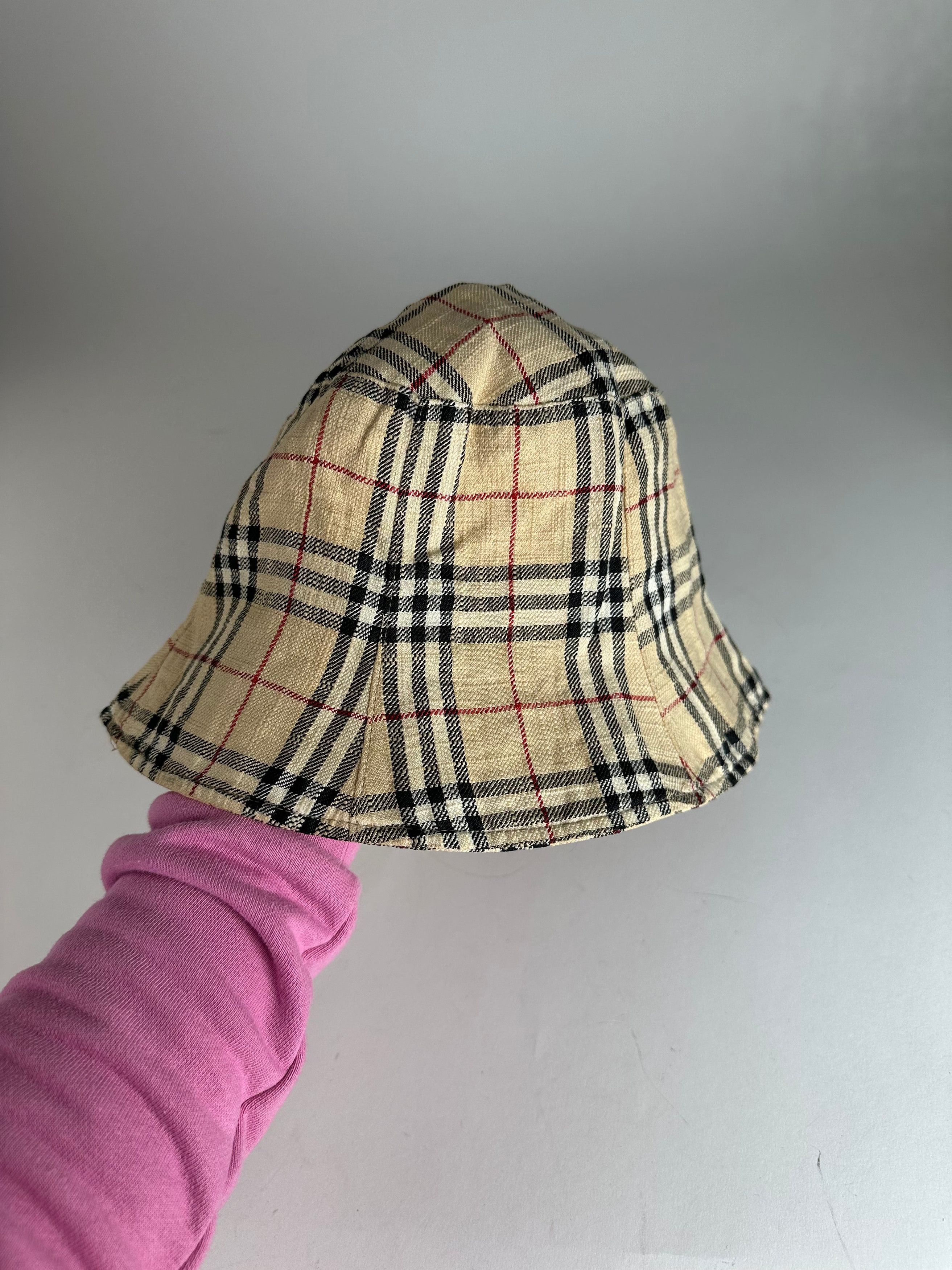 Burberry Vintage Nova Check Bucket Hat Beige M Size ONE SIZE - 4 Thumbnail