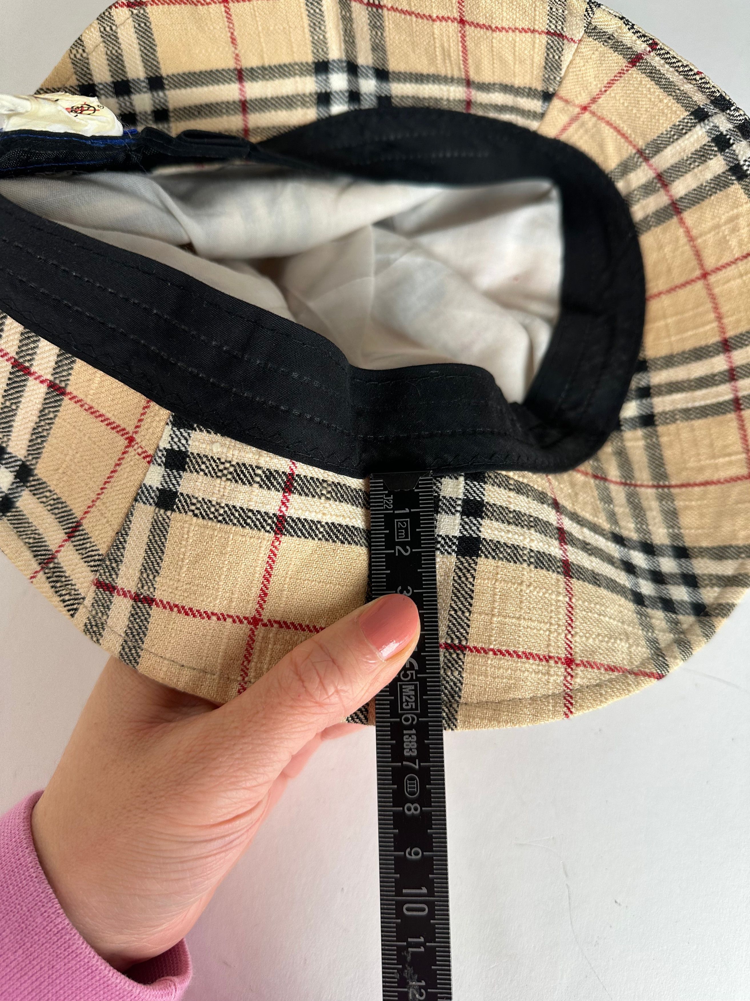 Burberry Vintage Nova Check Bucket Hat Beige M Size ONE SIZE - 7 Thumbnail