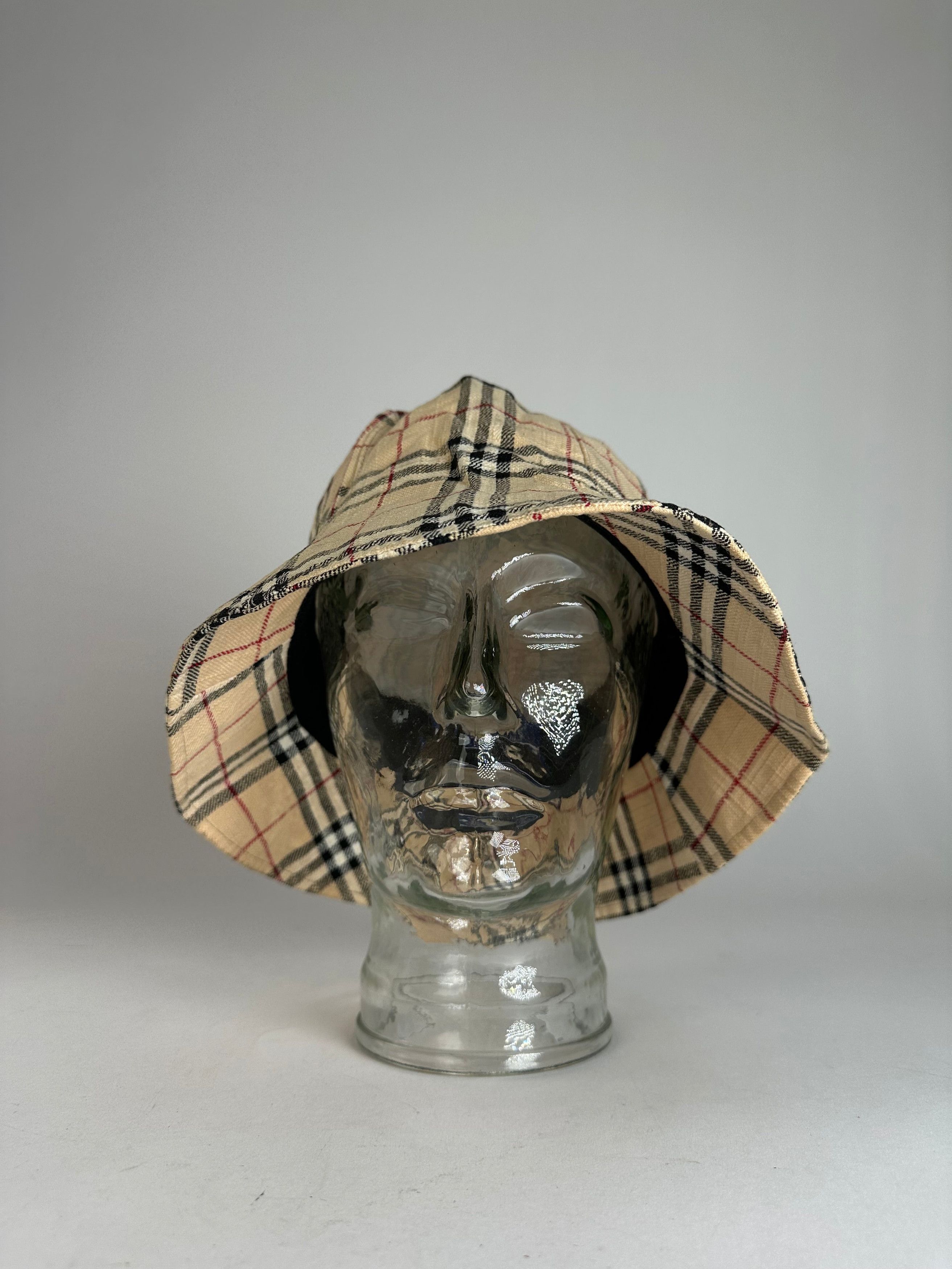 Burberry Vintage Nova Check Bucket Hat Beige M Size ONE SIZE - 2 Thumbnail