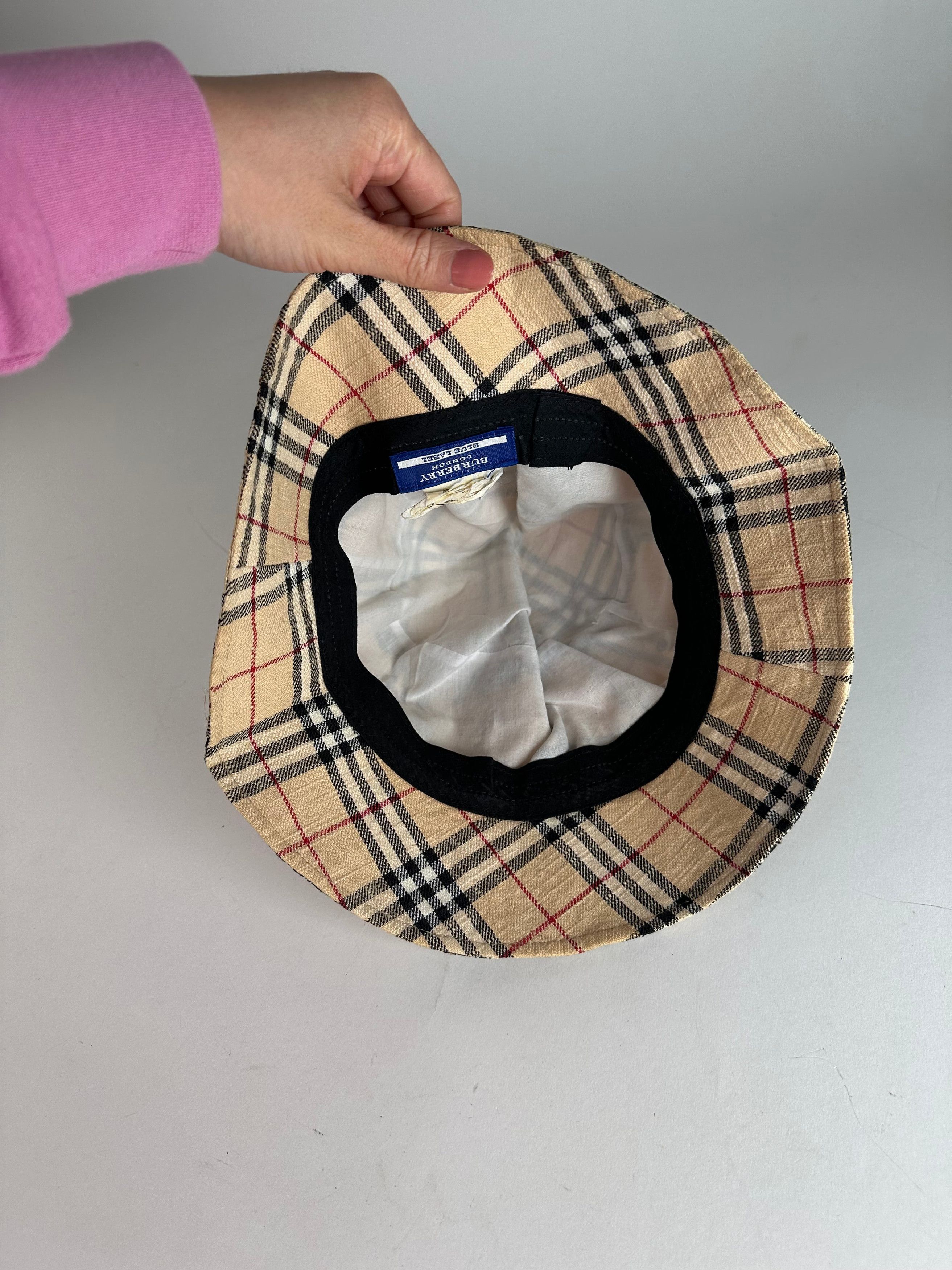 Burberry Vintage Nova Check Bucket Hat Beige M Size ONE SIZE - 5 Thumbnail
