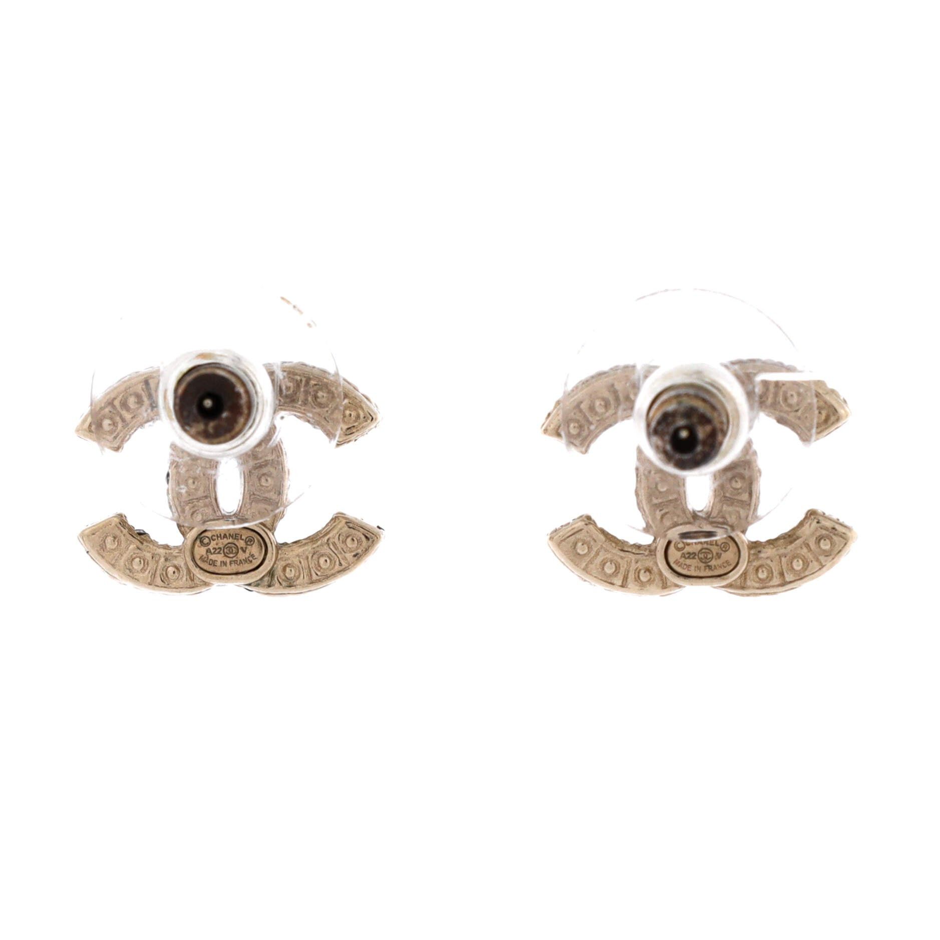 Chanel CC Stud Earrings Size ONE SIZE - 2 Thumbnail