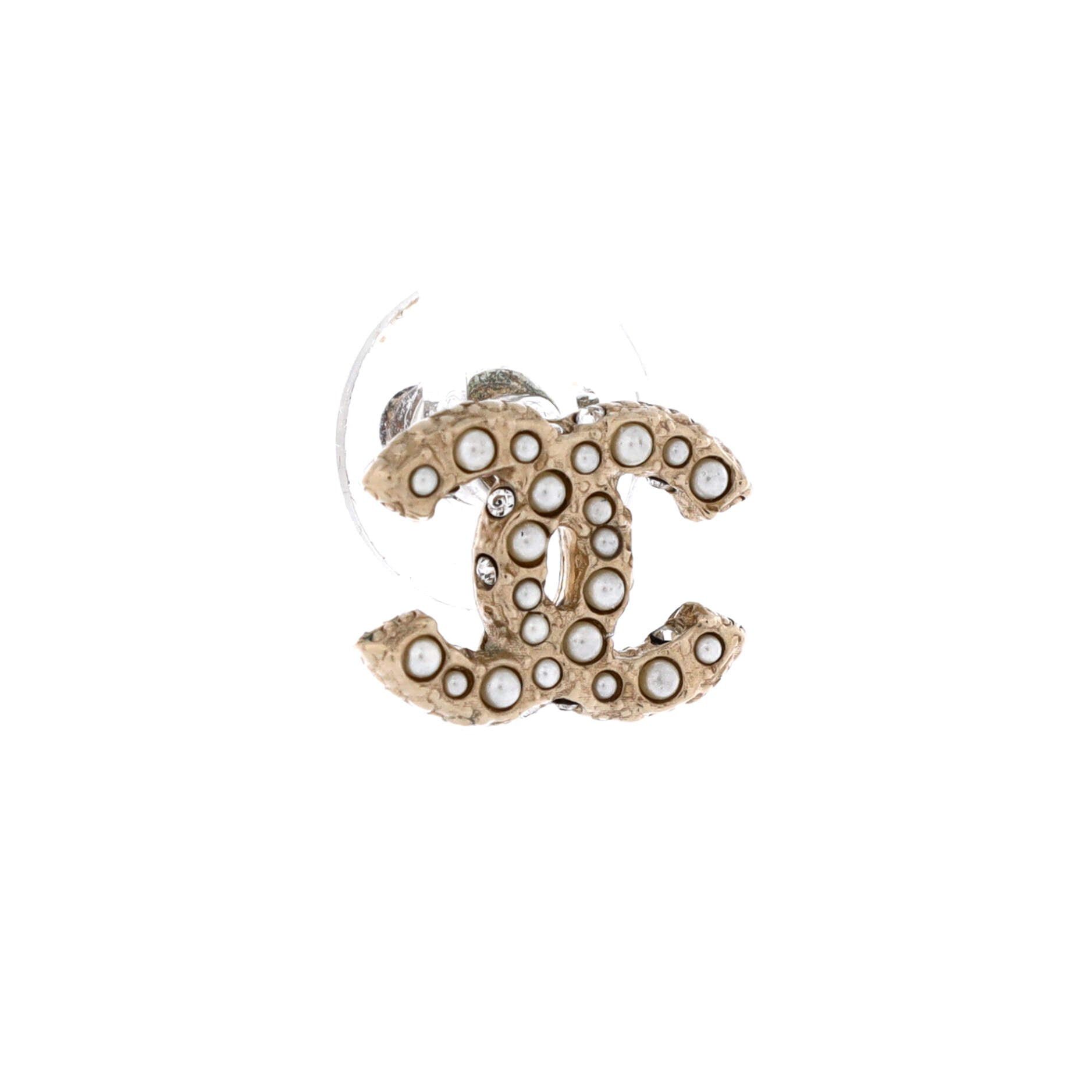 Chanel CC Stud Earrings Size ONE SIZE - 3 Thumbnail