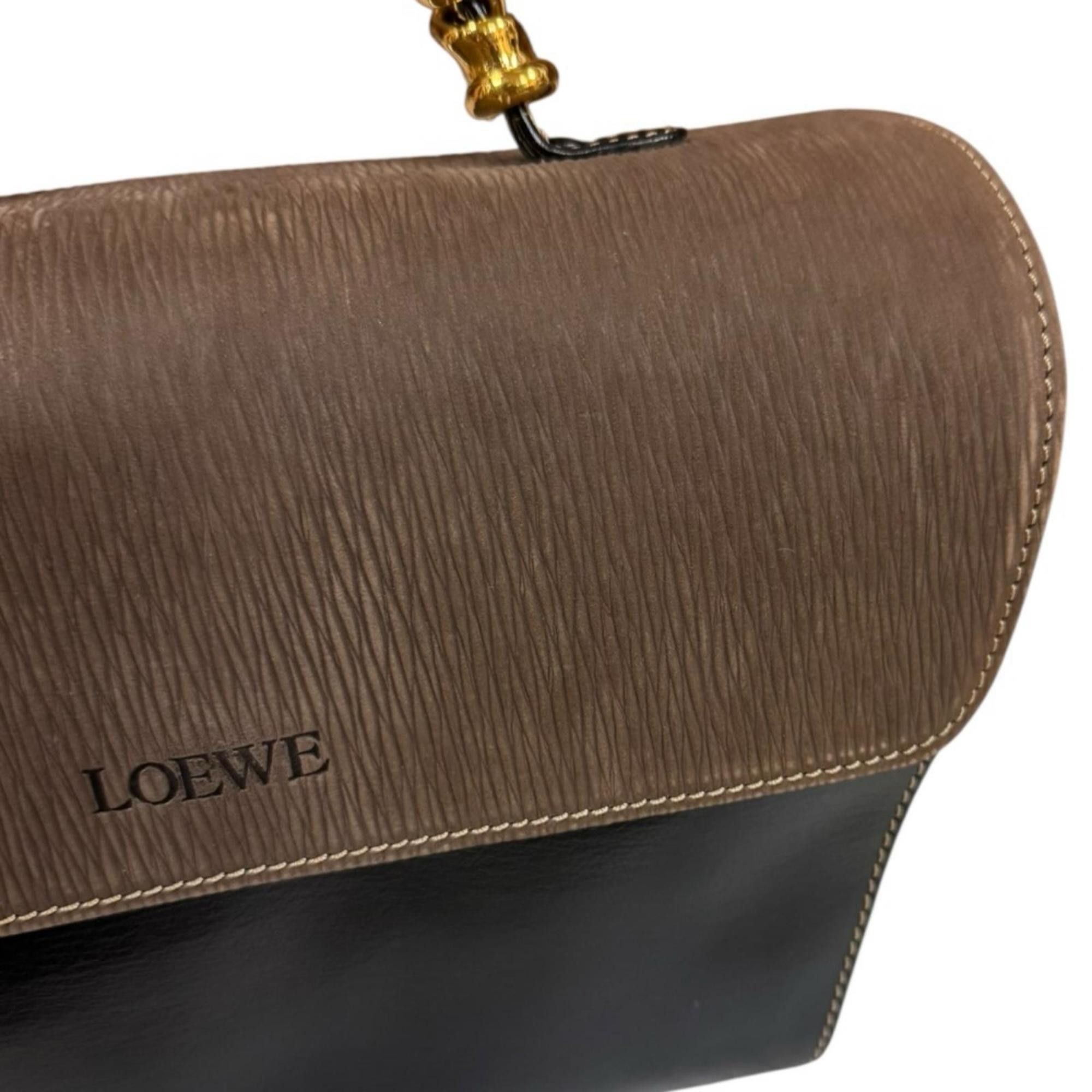 Loewe Pre-owned Loewe Velázquez handbag in black leather for women. Size ONE SIZE - 9 Thumbnail
