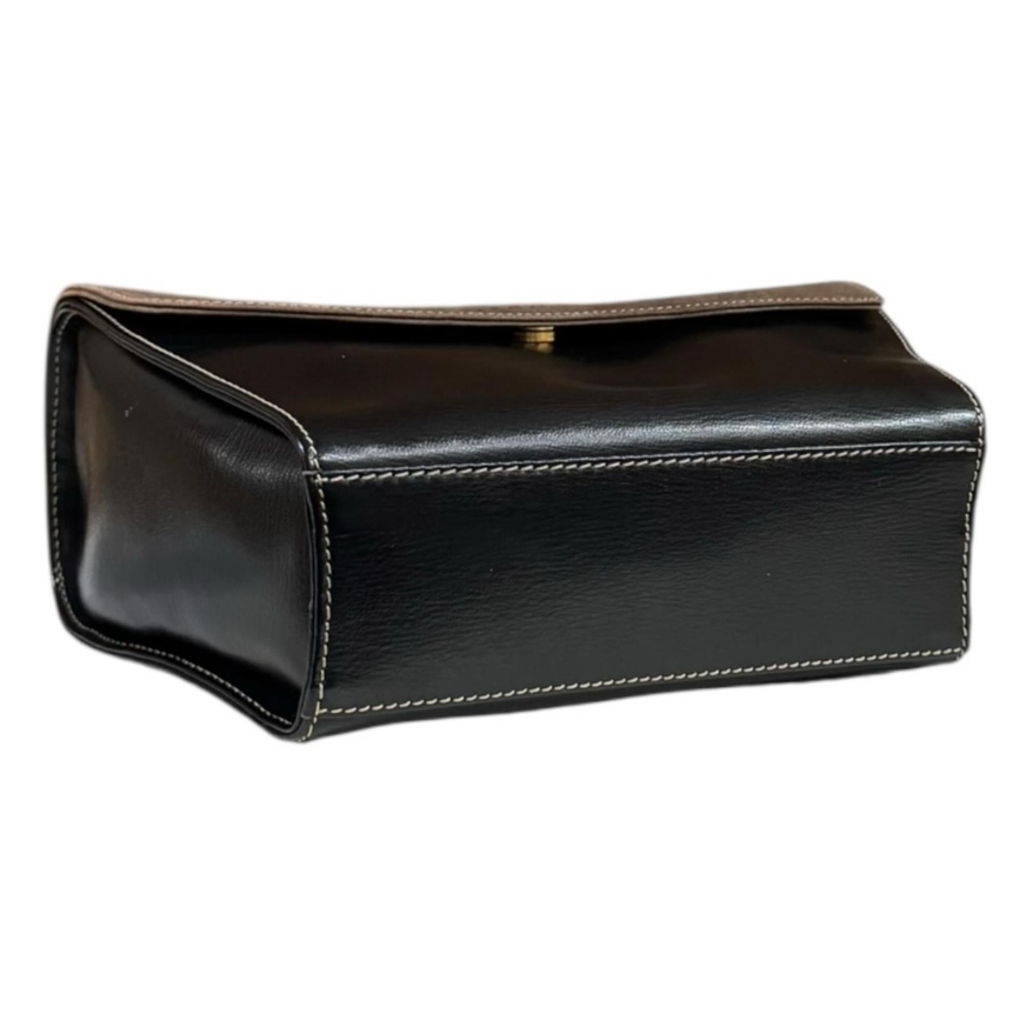 Loewe Pre-owned Loewe Velázquez handbag in black leather for women. Size ONE SIZE - 5 Thumbnail