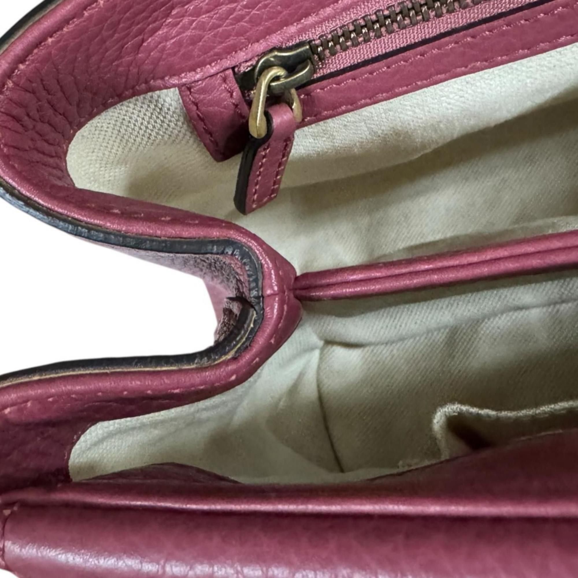 Gucci Pre-owned Gucci GG Marmont Shoulder Bag, Leather 401173, Pink, Women's Size ONE SIZE - 12 Thumbnail