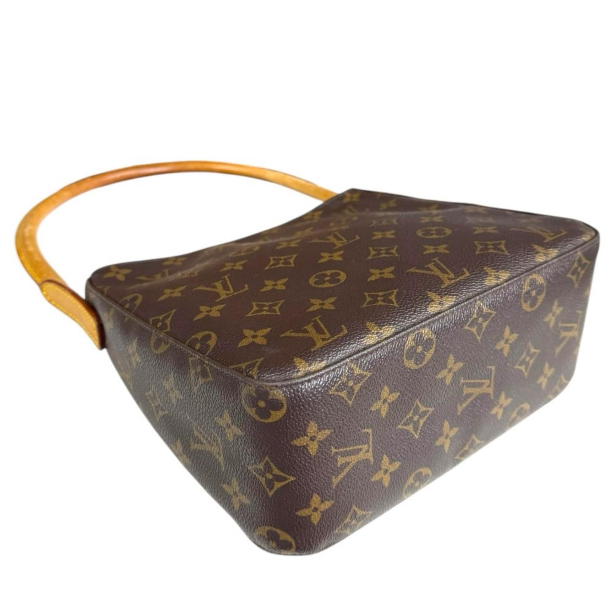 Louis Vuitton Pre-owned Louis Vuitton Looping MM Monogram Shoulder Bag in Brown Canvas (M51146) for Women. Size ONE SIZE - 6 Thumbnail
