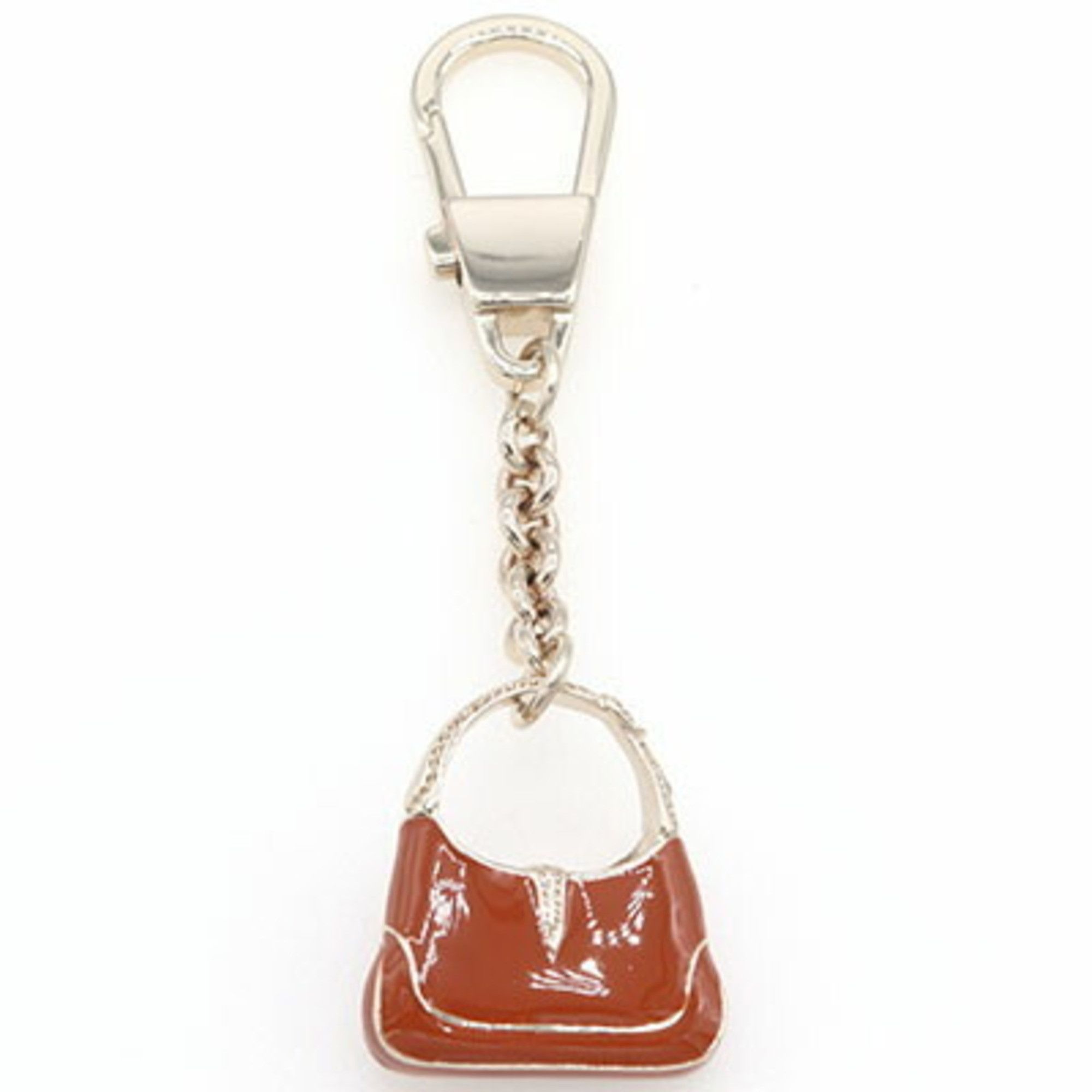 Gucci Gucci Key Ring, Brown and Silver Metal, Keychain, Handbag Motif, Accessory, Bag Charm, Women's, GUCCI Size ONE SIZE - 2 Thumbnail
