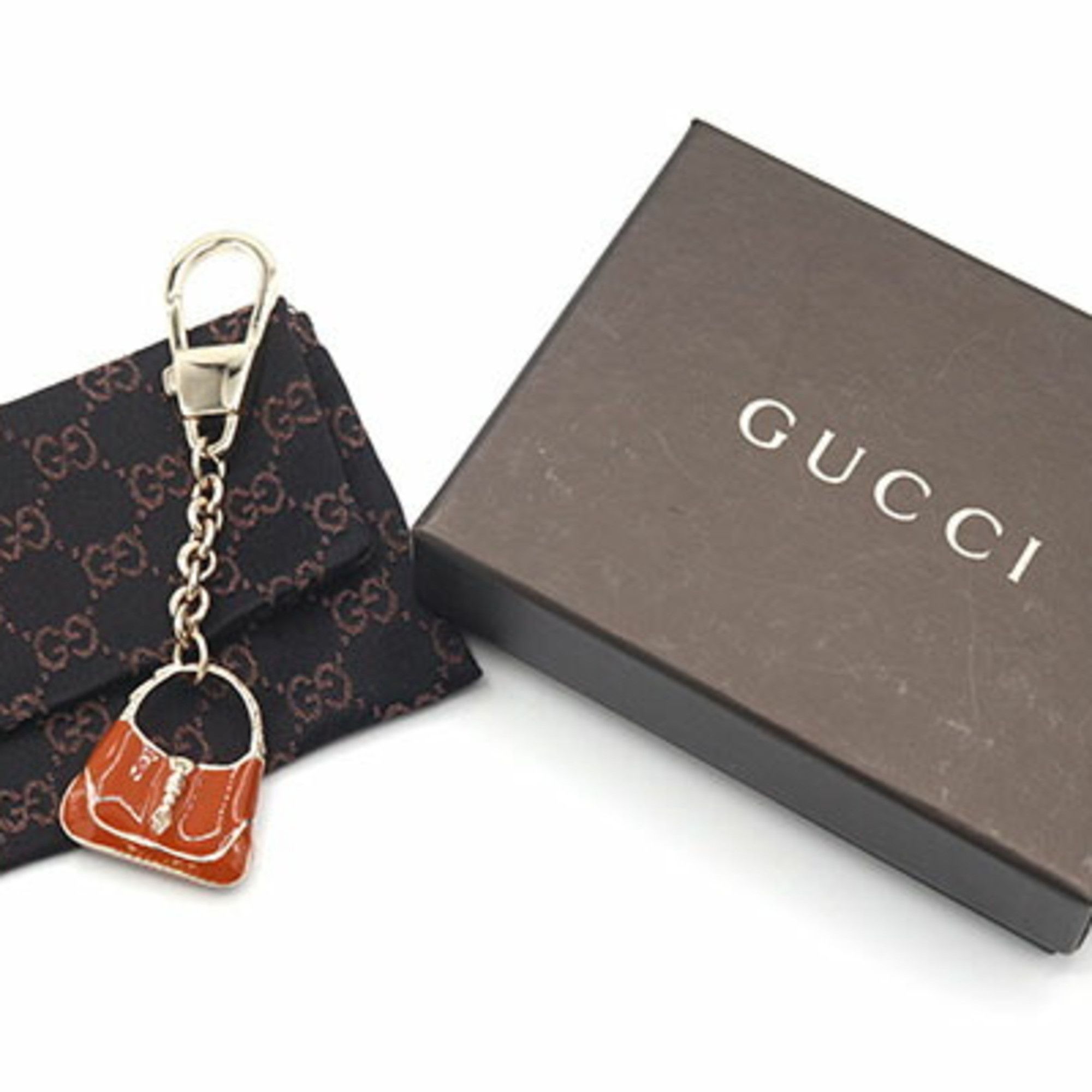 Gucci Gucci Key Ring, Brown and Silver Metal, Keychain, Handbag Motif, Accessory, Bag Charm, Women's, GUCCI Size ONE SIZE - 6 Thumbnail