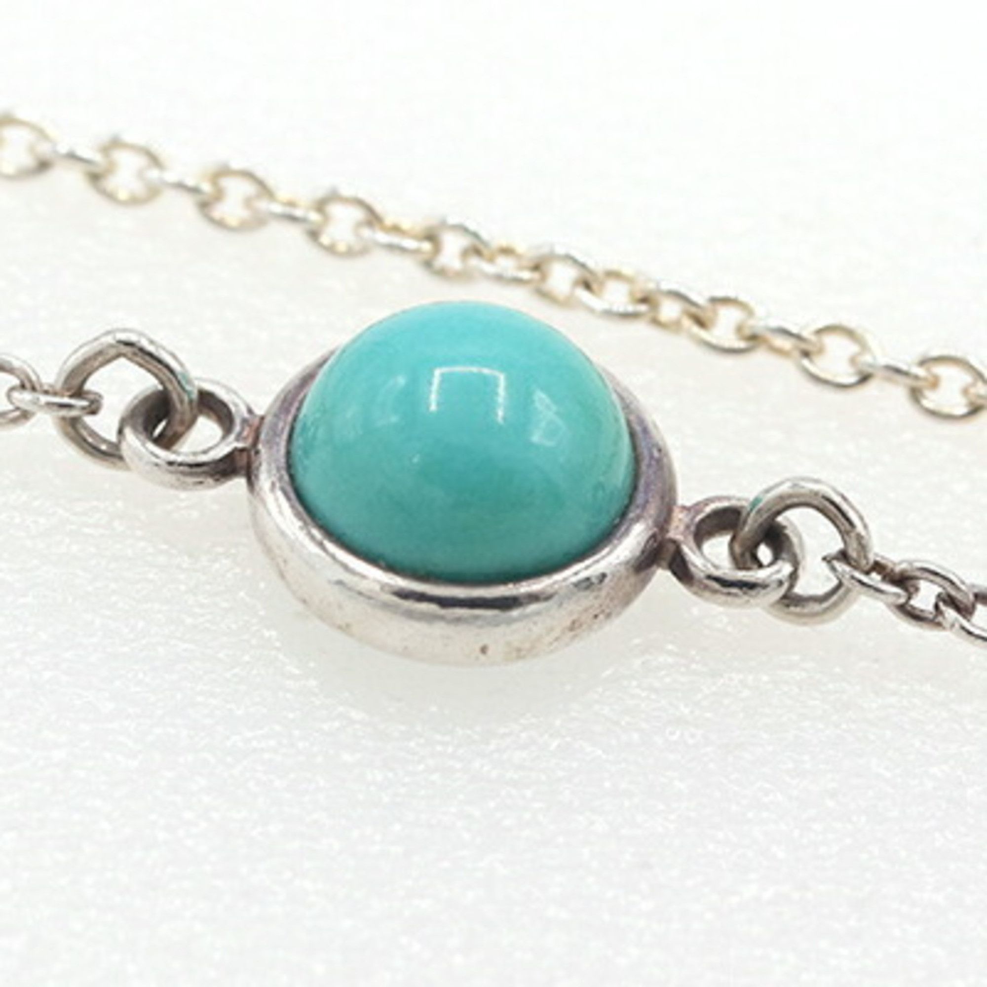 Tiffany & Co. Tiffany & Co. Elsa Peretti By the Yard Sterling Silver 925 Turquoise Chain Bracelet for Women Size ONE SIZE - 5 Thumbnail
