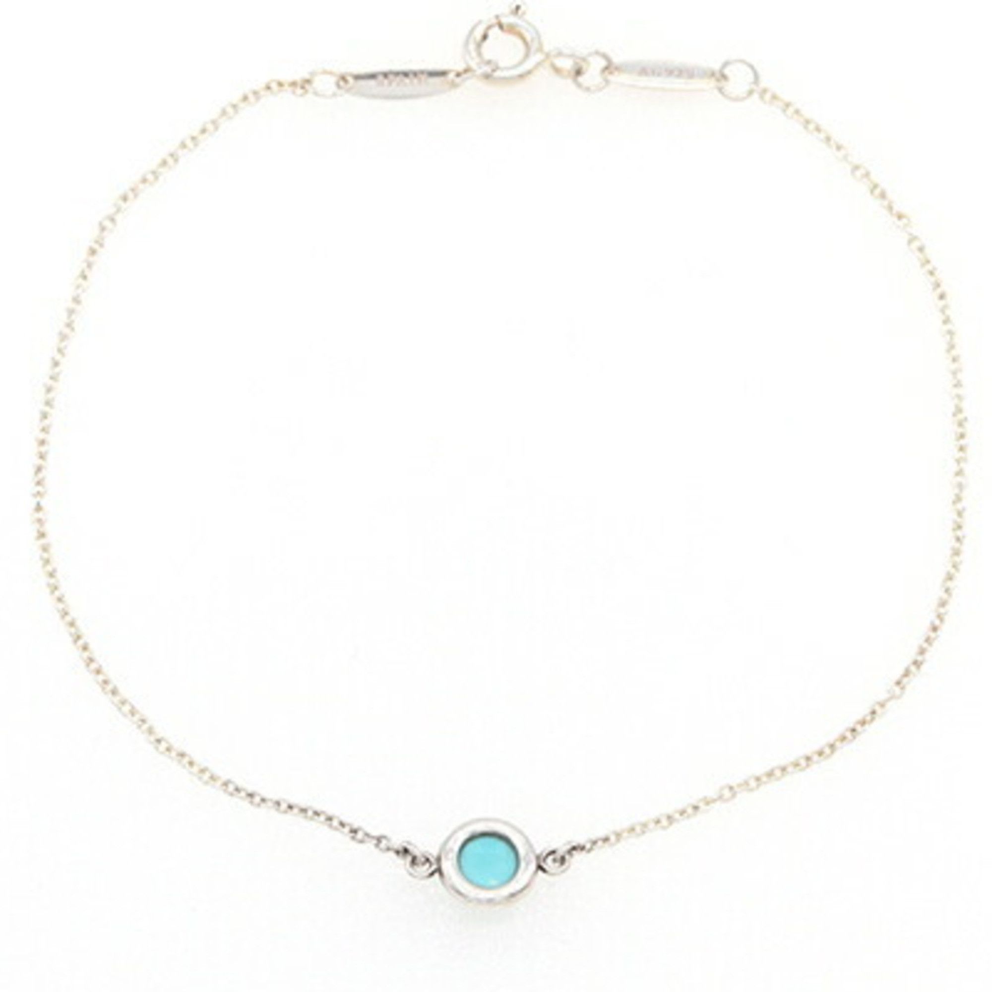 Tiffany & Co. Tiffany & Co. Elsa Peretti By the Yard Sterling Silver 925 Turquoise Chain Bracelet for Women Size ONE SIZE - 2 Thumbnail