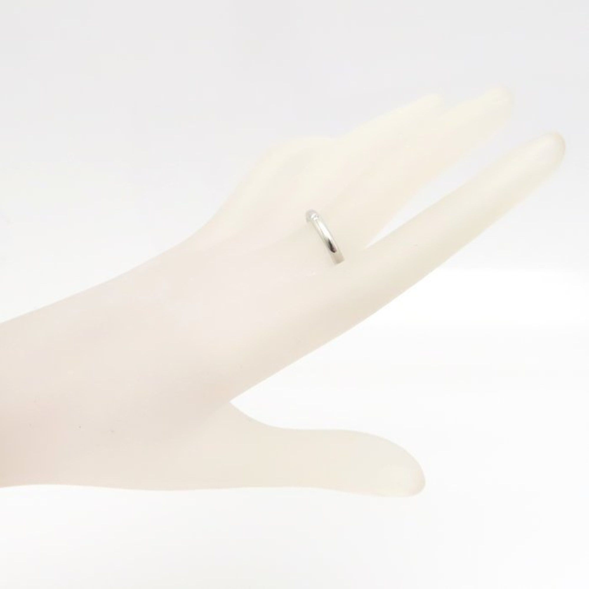 Tiffany & Co. TIFFANY & Co. Tiffany Stacking Band Ring with One Diamond, Pt950, Women's, 295140 Size ONE SIZE - 3 Thumbnail