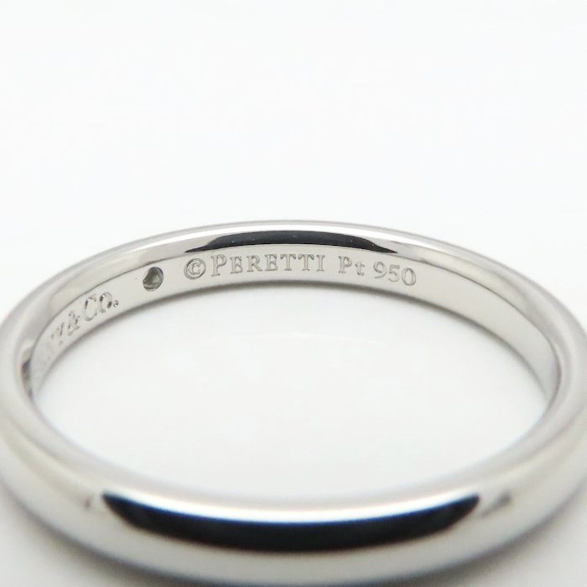 Tiffany & Co. TIFFANY & Co. Tiffany Stacking Band Ring with One Diamond, Pt950, Women's, 295140 Size ONE SIZE - 9 Thumbnail