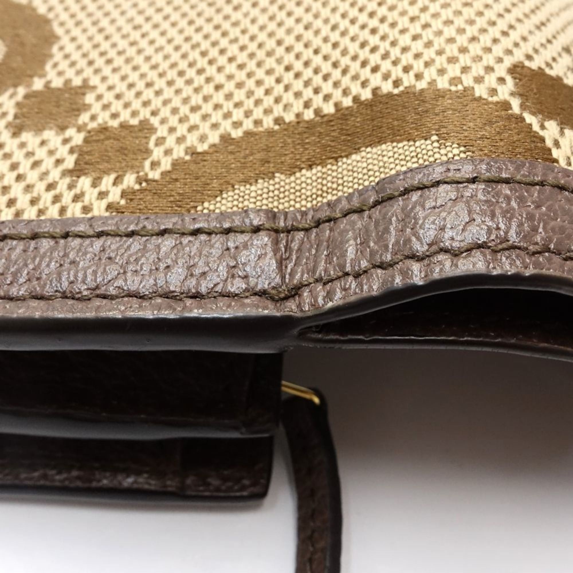 Gucci GUCCI Diana Compact Wallet in Bamboo Jumbo GG Canvas, Beige, Women's, 658635, Bifold Wallet, 181931 Size ONE SIZE - 7 Thumbnail