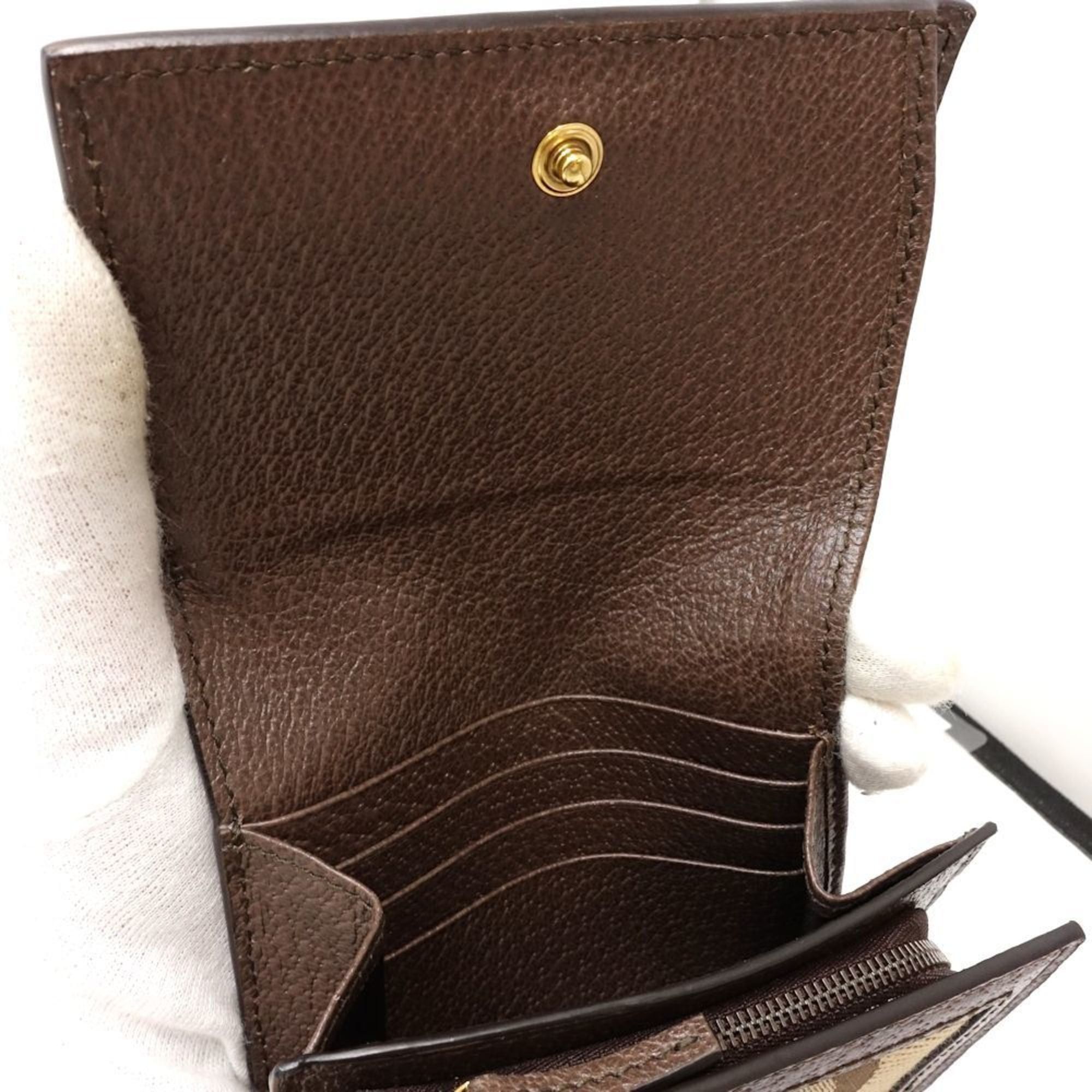 Gucci GUCCI Diana Compact Wallet in Bamboo Jumbo GG Canvas, Beige, Women's, 658635, Bifold Wallet, 181931 Size ONE SIZE - 8 Thumbnail