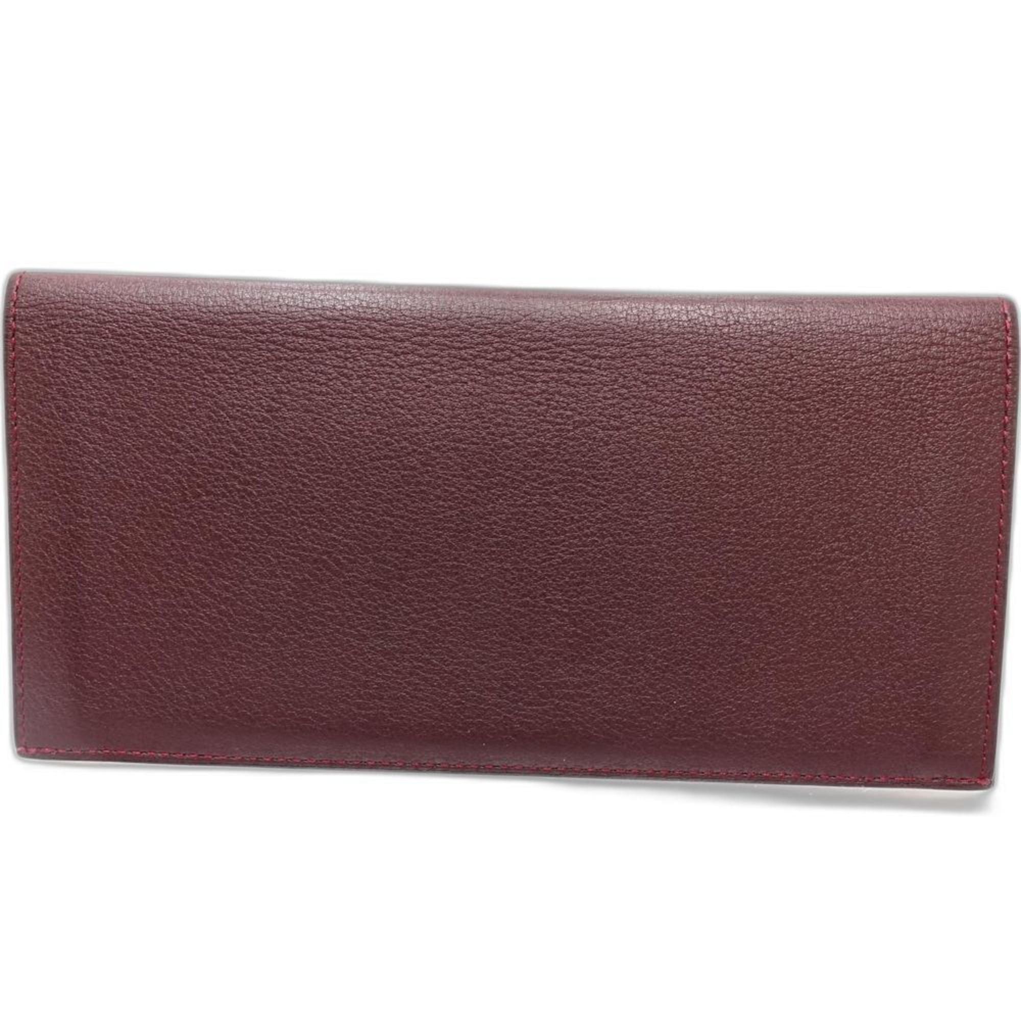 Cartier Cartier Must Line Long Flap Wallet CRL3001360, Bordeaux Leather, Women's, 181941 Size ONE SIZE - 4 Thumbnail