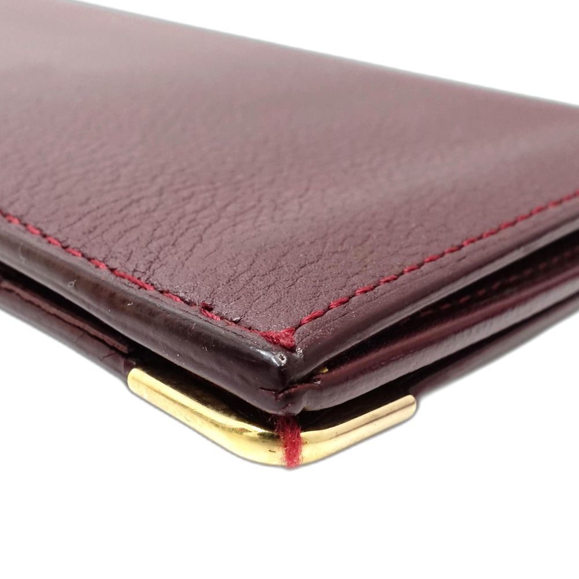 Cartier Cartier Must Line Long Flap Wallet CRL3001360, Bordeaux Leather, Women's, 181941 Size ONE SIZE - 5 Thumbnail