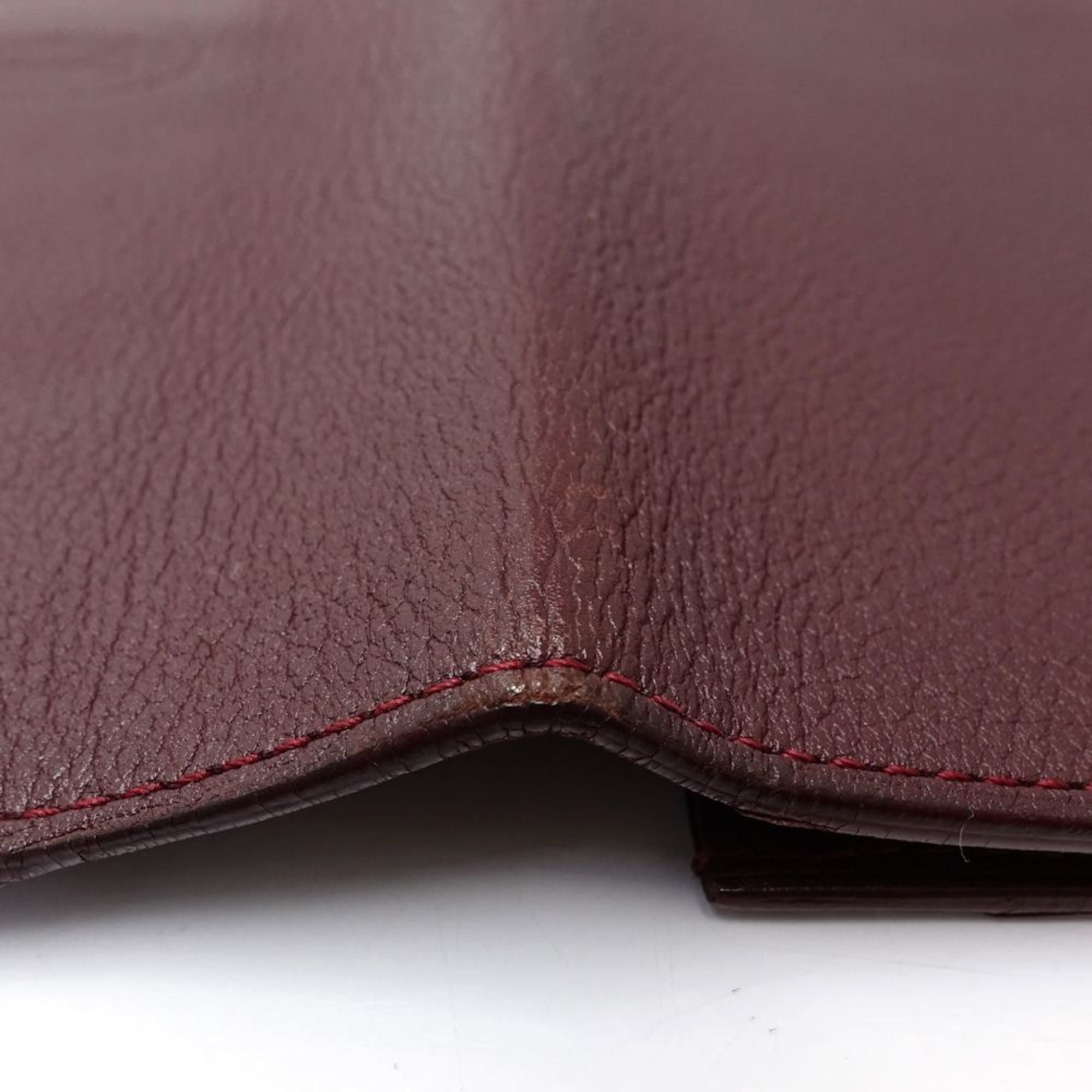 Cartier Cartier Must Line Long Flap Wallet CRL3001360, Bordeaux Leather, Women's, 181941 Size ONE SIZE - 6 Thumbnail