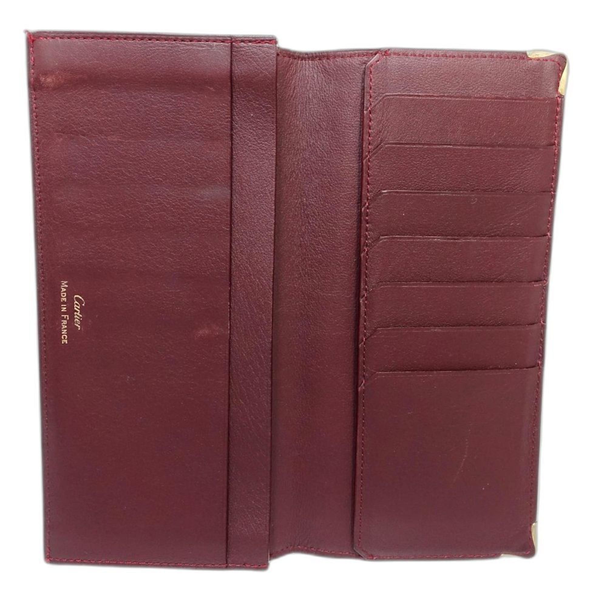 Cartier Cartier Must Line Long Flap Wallet CRL3001360, Bordeaux Leather, Women's, 181941 Size ONE SIZE - 7 Thumbnail