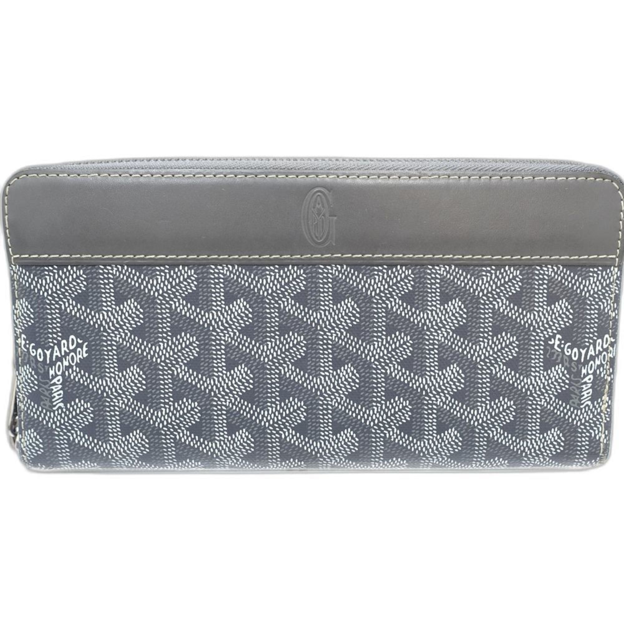 Goyard GOYARD Matignon GM Round Zip Long Wallet MATIG2GMLTY51CL51P in Gray Leather, Women's, 181934 Size ONE SIZE - 3 Thumbnail