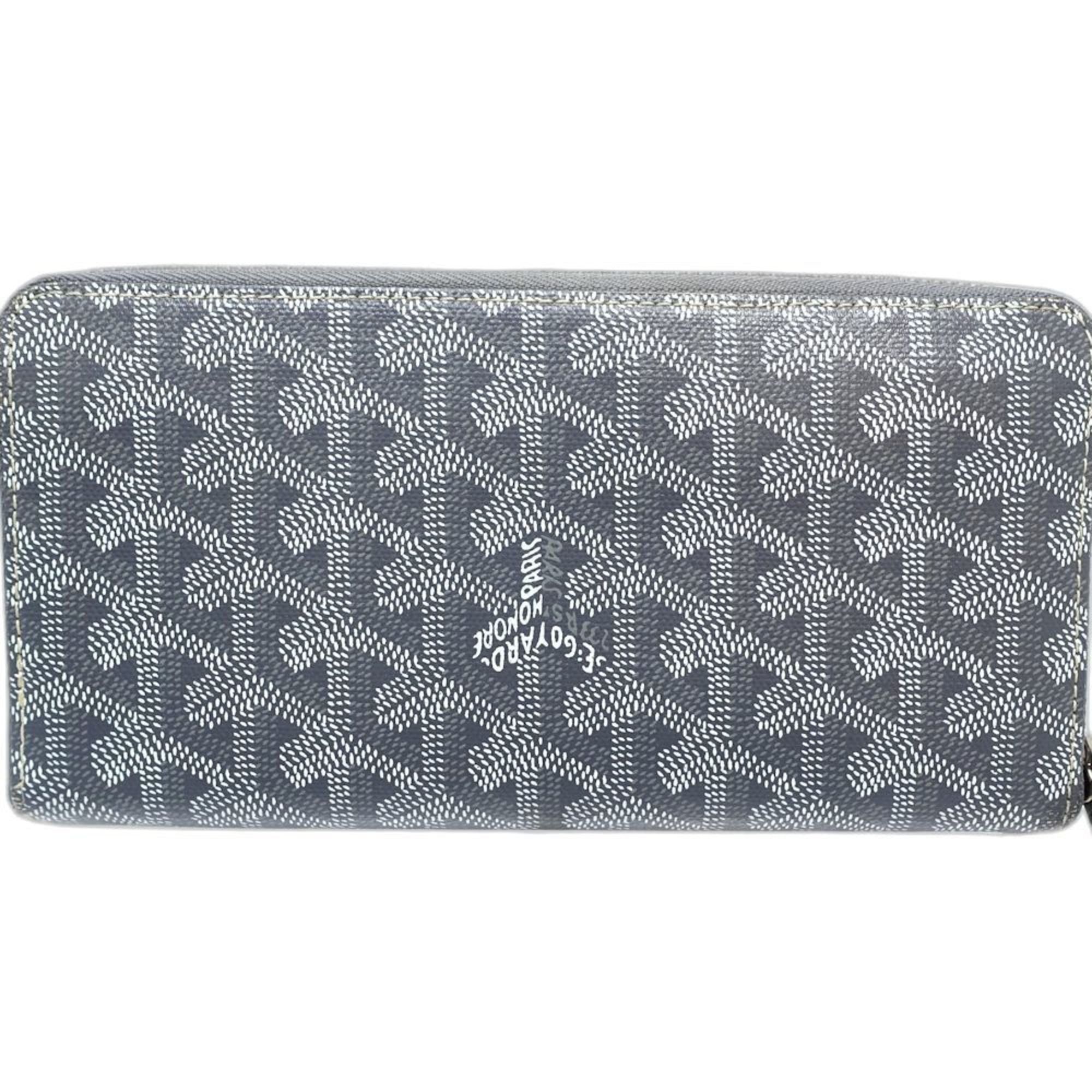 Goyard GOYARD Matignon GM Round Zip Long Wallet MATIG2GMLTY51CL51P in Gray Leather, Women's, 181934 Size ONE SIZE - 4 Thumbnail