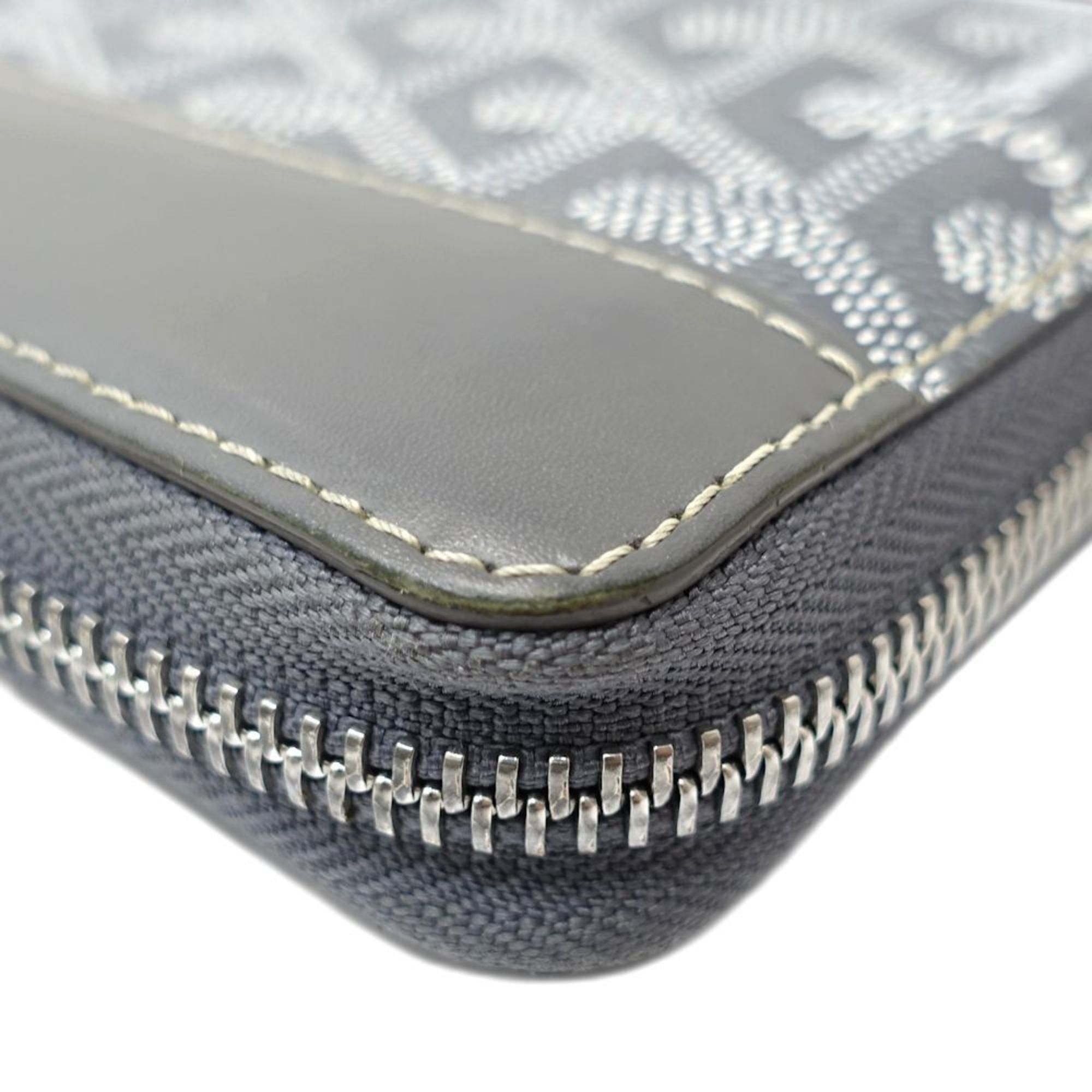 Goyard GOYARD Matignon GM Round Zip Long Wallet MATIG2GMLTY51CL51P in Gray Leather, Women's, 181934 Size ONE SIZE - 6 Thumbnail
