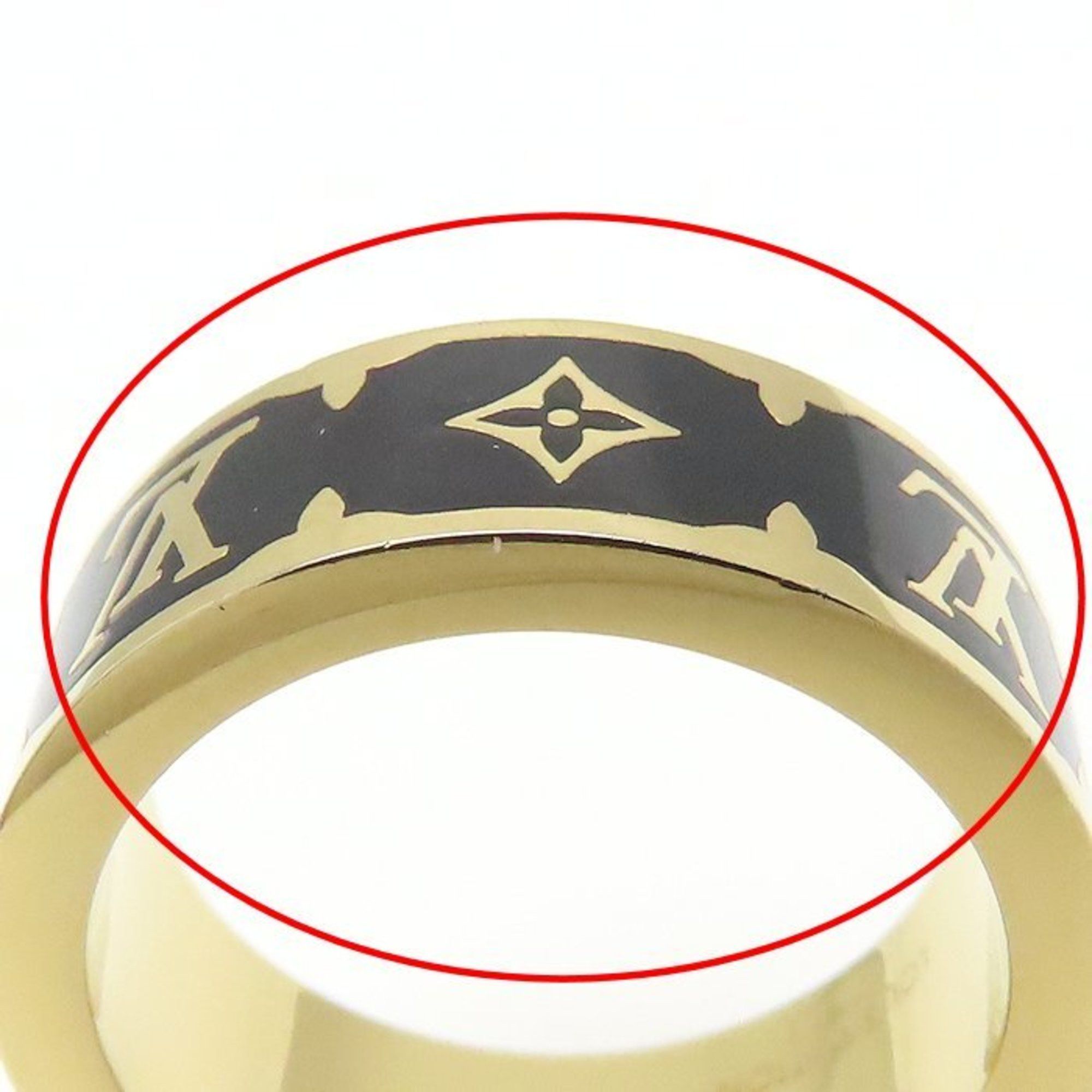 Louis Vuitton LOUIS VUITTON Flight Mode Nano Gram Enamel Ring, Size M, Women's, M1568M, 295128 Size ONE SIZE - 15 Thumbnail