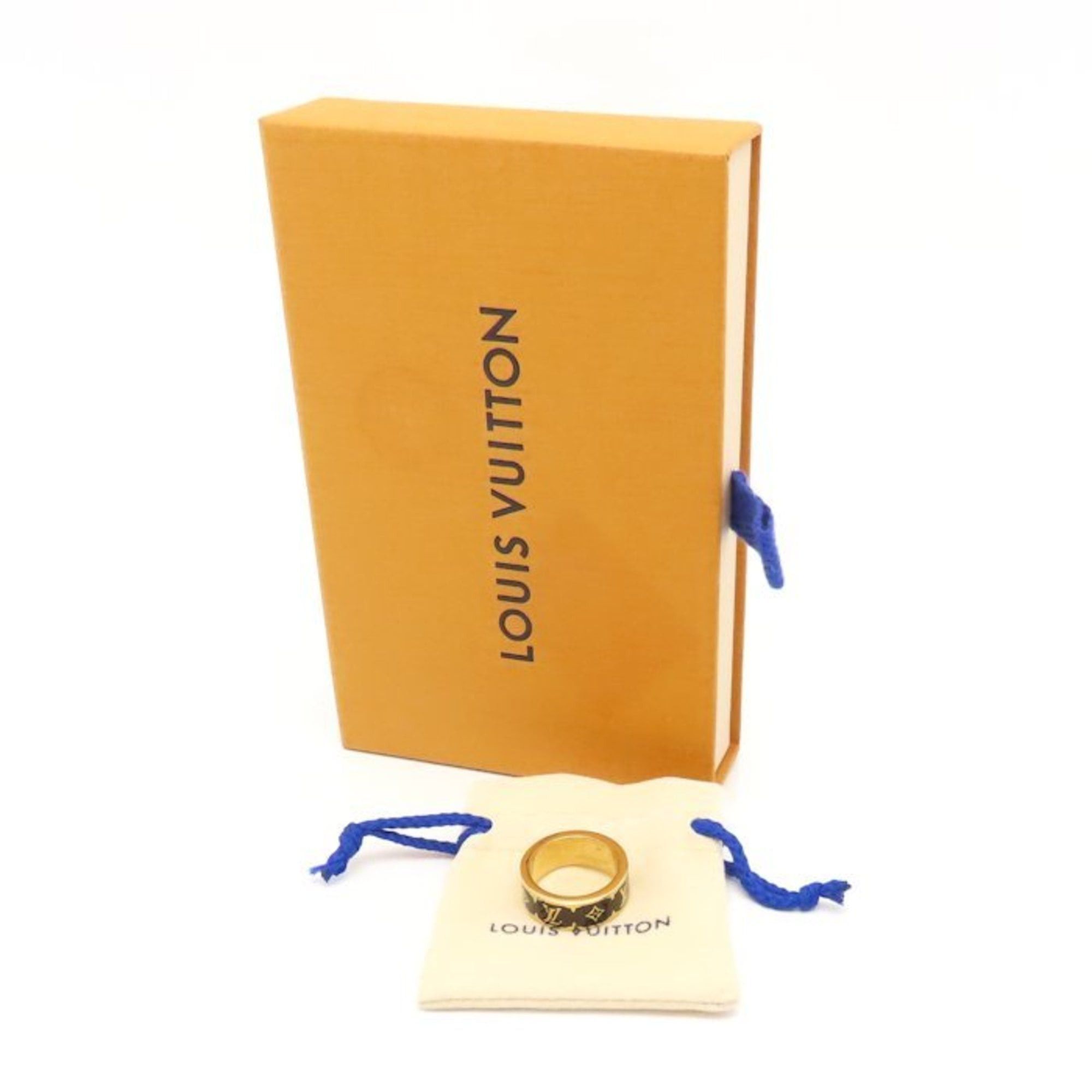 Louis Vuitton LOUIS VUITTON Flight Mode Nano Gram Enamel Ring, Size M, Women's, M1568M, 295128 Size ONE SIZE - 8 Thumbnail