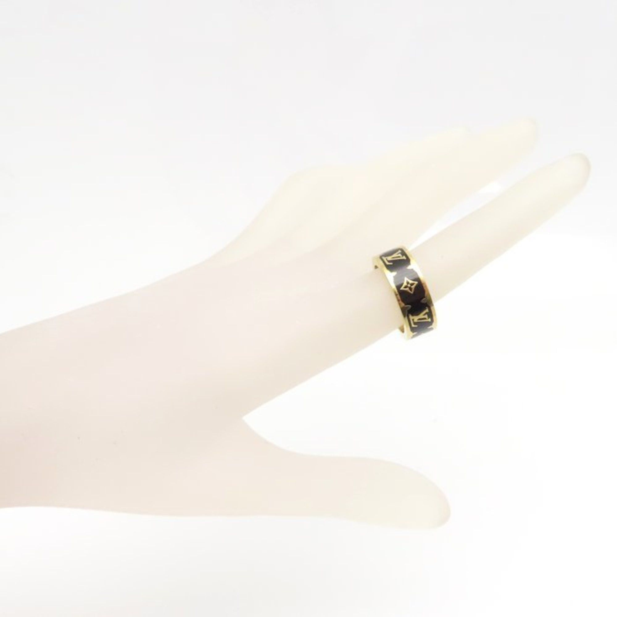 Louis Vuitton LOUIS VUITTON Flight Mode Nano Gram Enamel Ring, Size M, Women's, M1568M, 295128 Size ONE SIZE - 3 Thumbnail