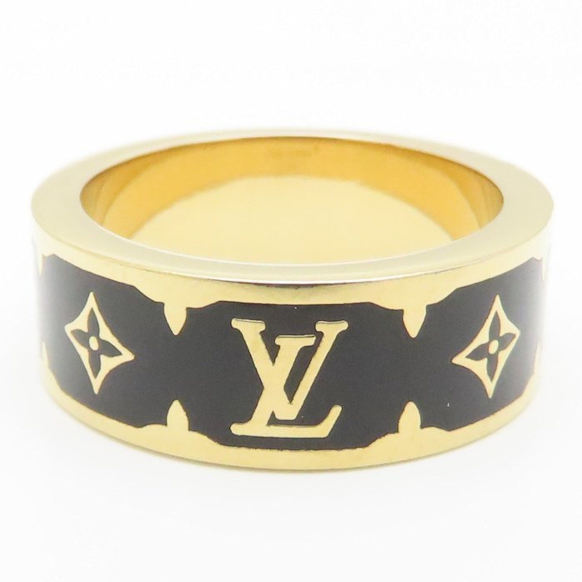 Louis Vuitton LOUIS VUITTON Flight Mode Nano Gram Enamel Ring, Size M, Women's, M1568M, 295128 Size ONE SIZE - 4 Thumbnail