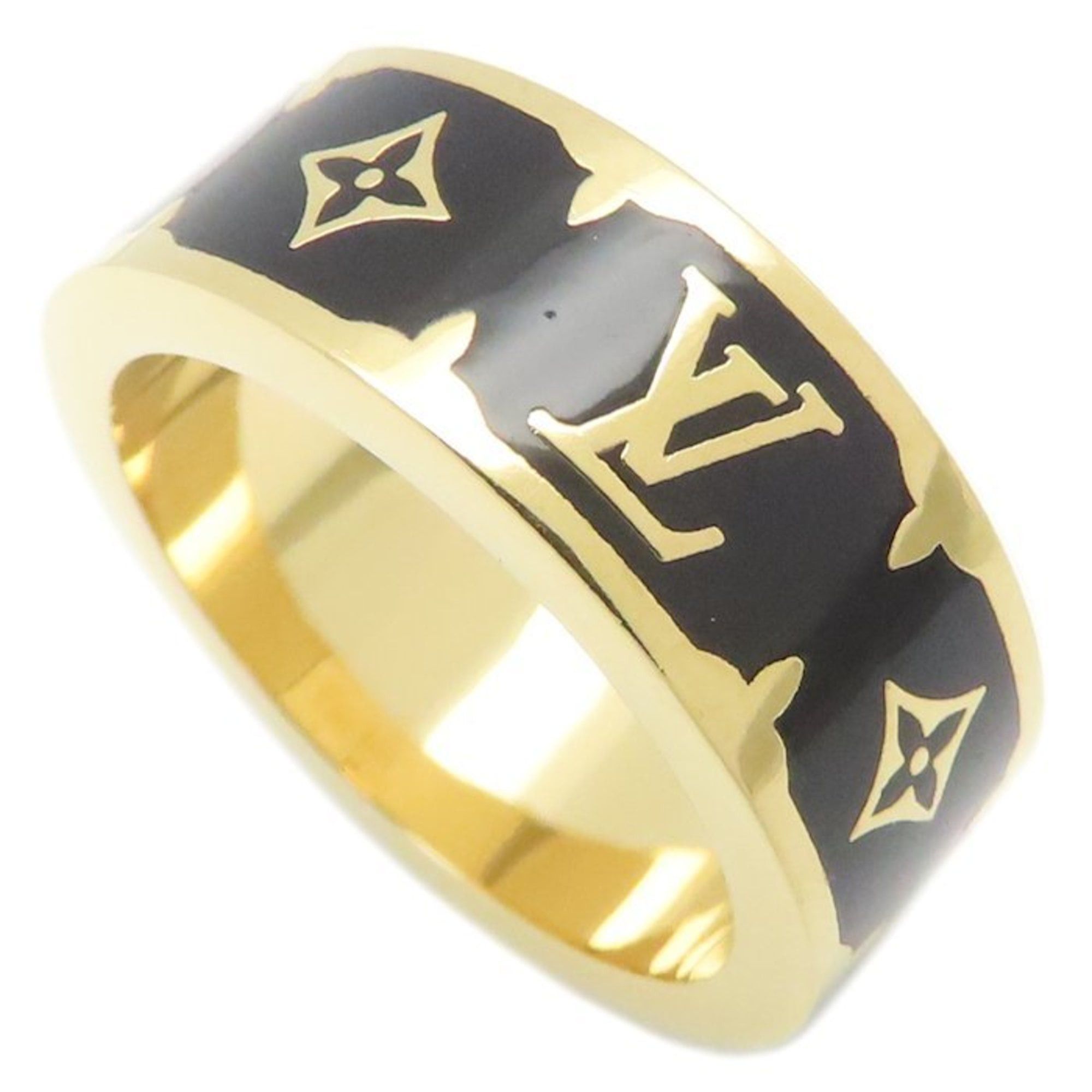 Louis Vuitton LOUIS VUITTON Flight Mode Nano Gram Enamel Ring, Size M, Women's, M1568M, 295128 Size ONE SIZE - 2 Thumbnail
