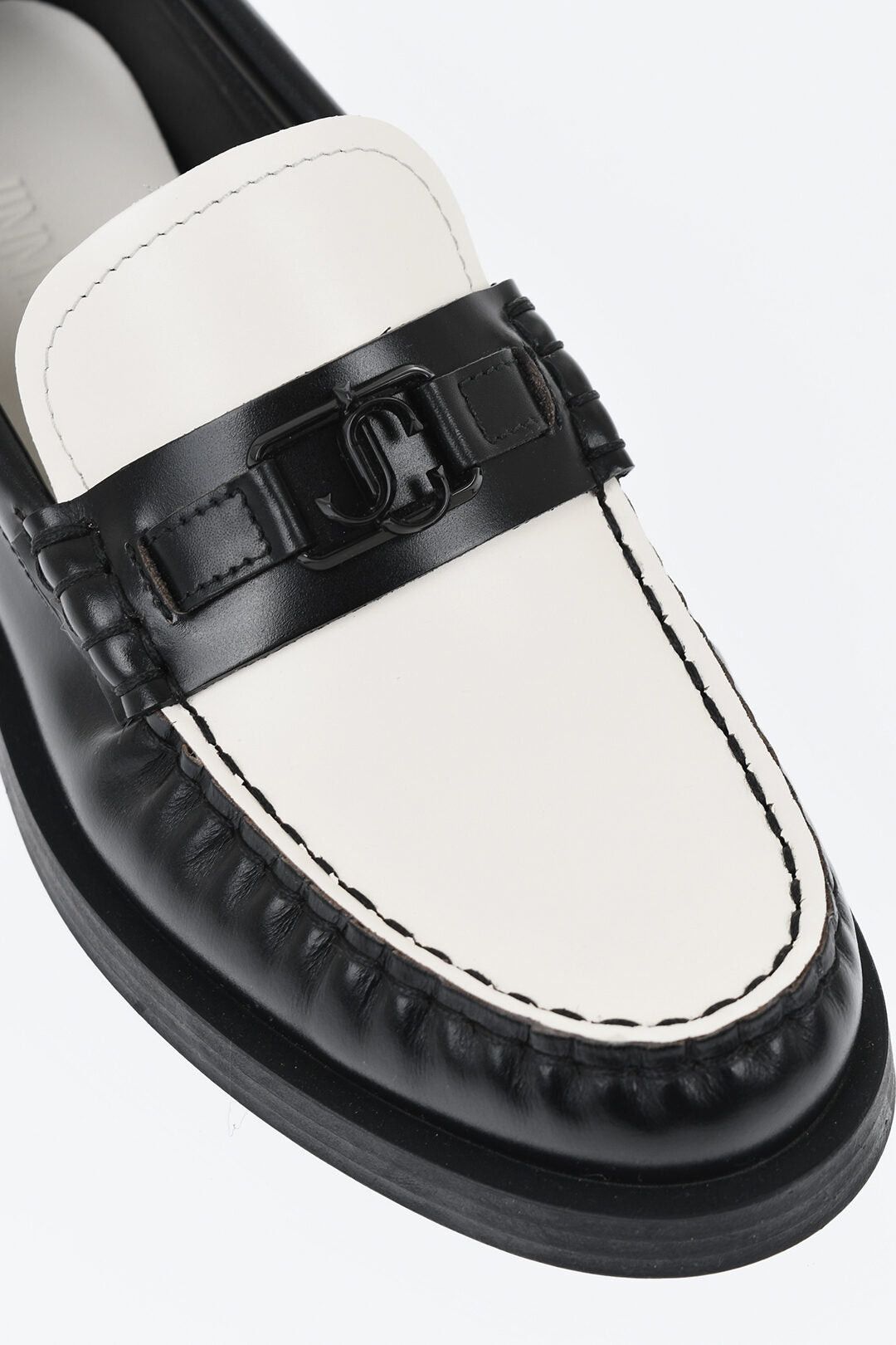 Jimmy Choo Leather Loafers ADDIE Two-Tone Size US 5 / IT 35 - 4 Thumbnail