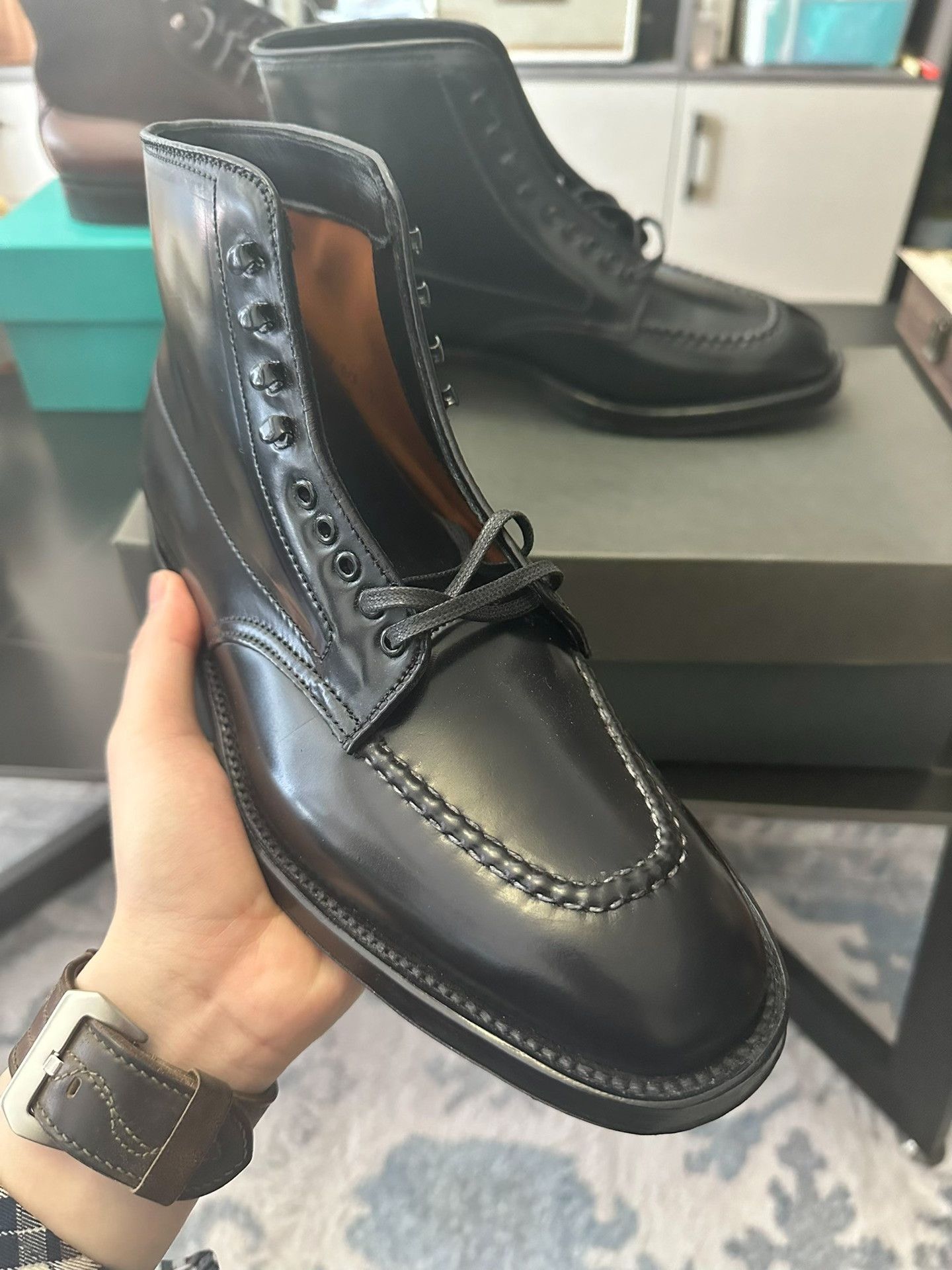 Alden Alden Black Shell Cordovan Indy Boots Size US 8 / EU 41 - 2 Thumbnail