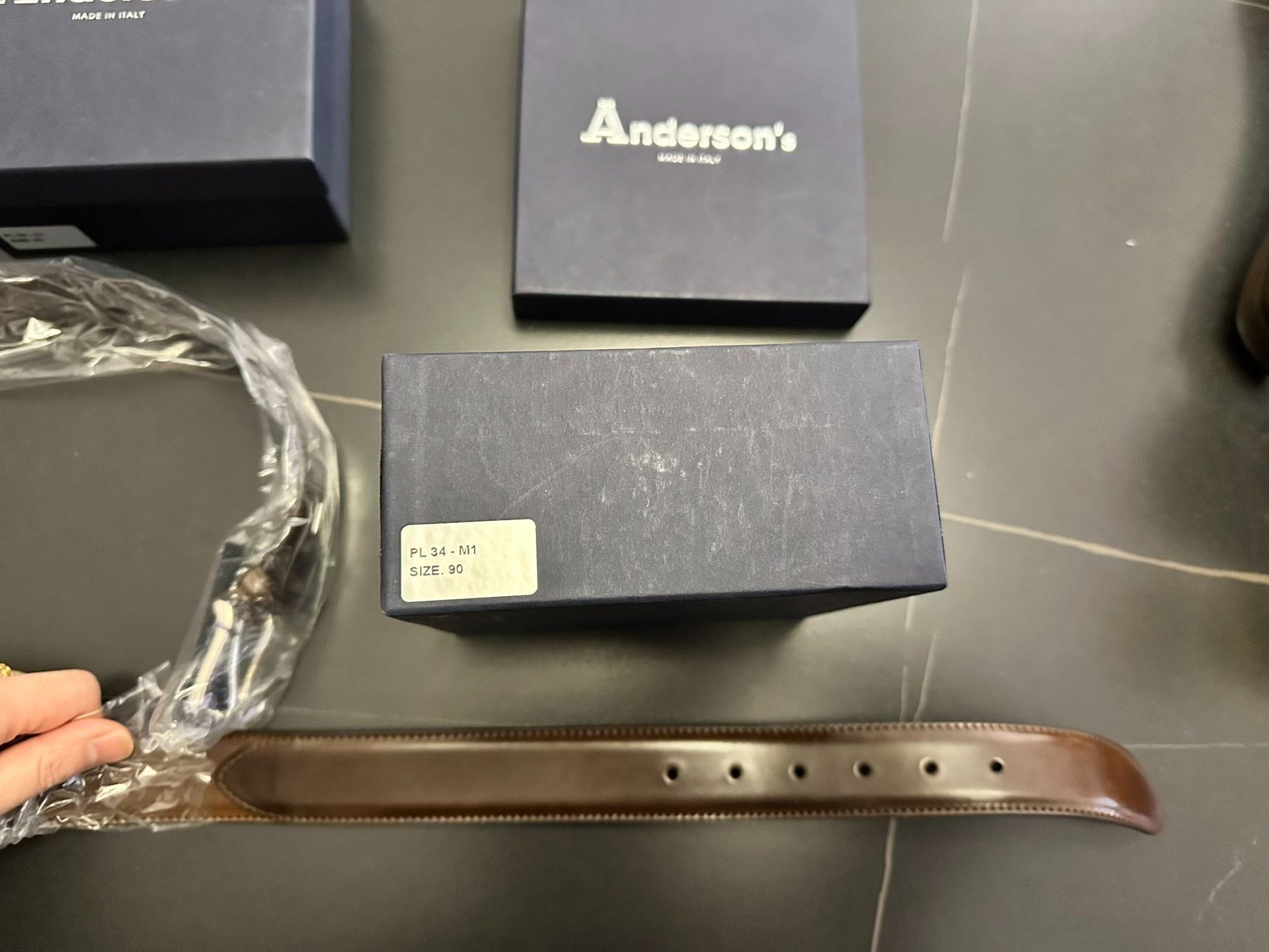 Andersons Anderson's Horween Leather Dress Belt Size ONE SIZE - 2 Thumbnail