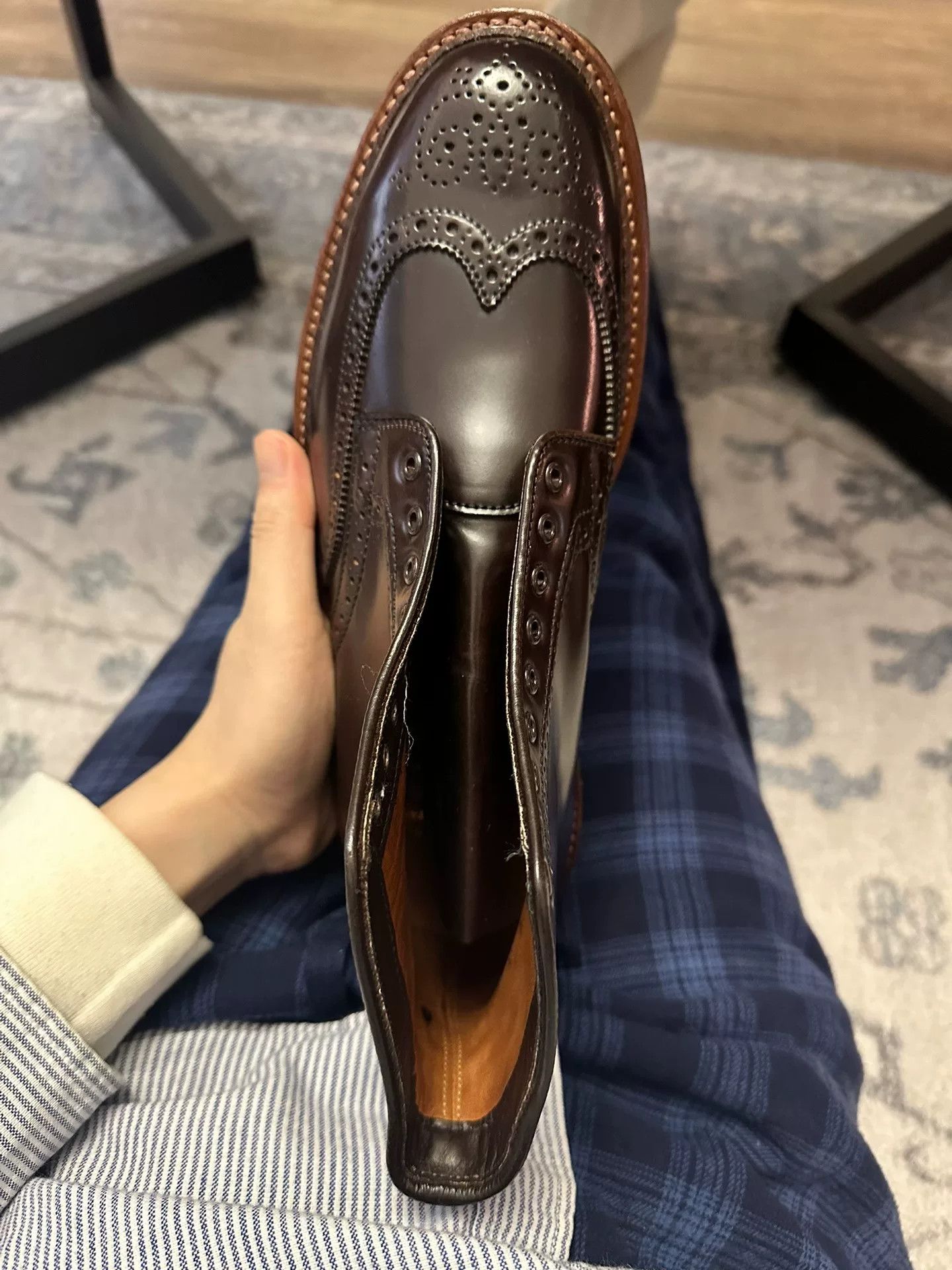 Alden Alden Cigar Shell Cordovan Wing Tip Boot Size US 7.5 / EU 40-41 - 3 Thumbnail