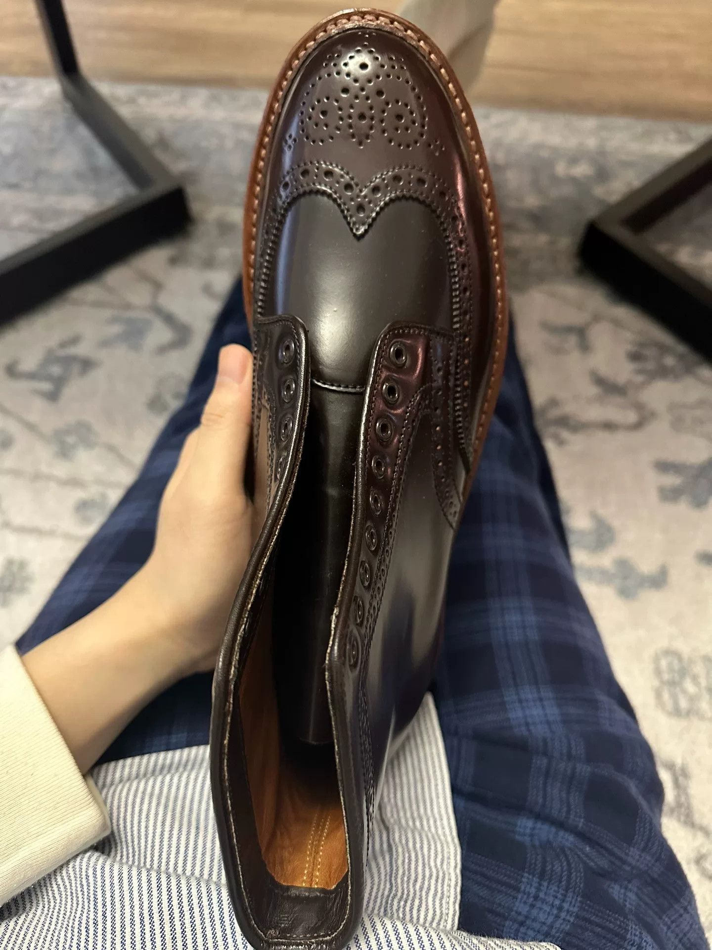 Alden Alden Cigar Shell Cordovan Wing Tip Boot Size US 7.5 / EU 40-41 - 4 Thumbnail