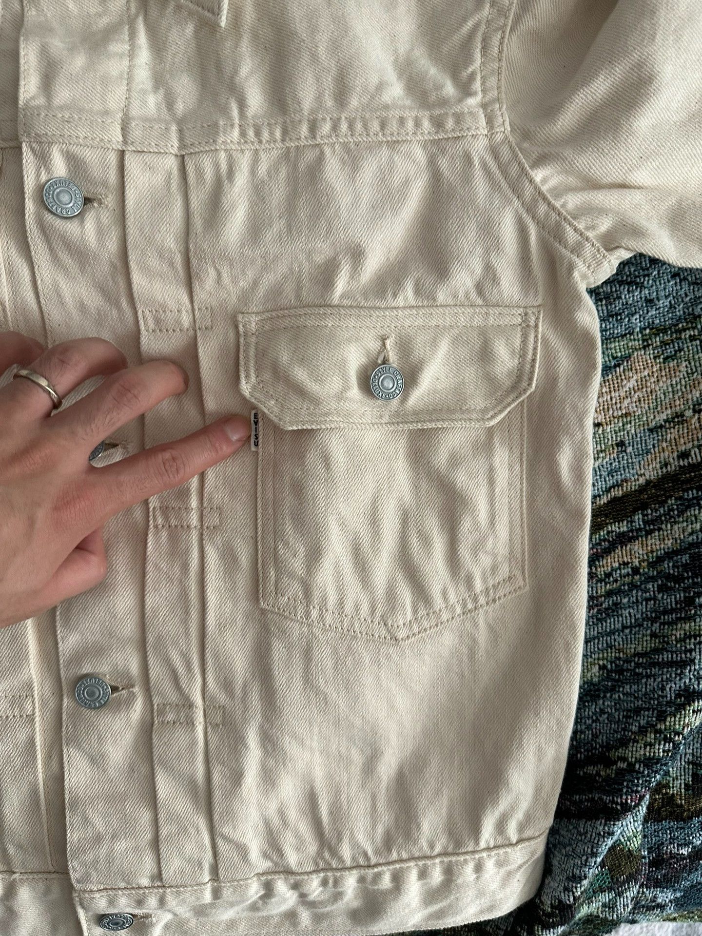 Evisu EVISU Type2 Lot 1507 White Jacket Size US M / EU 48-50 / 2 - 2 Thumbnail
