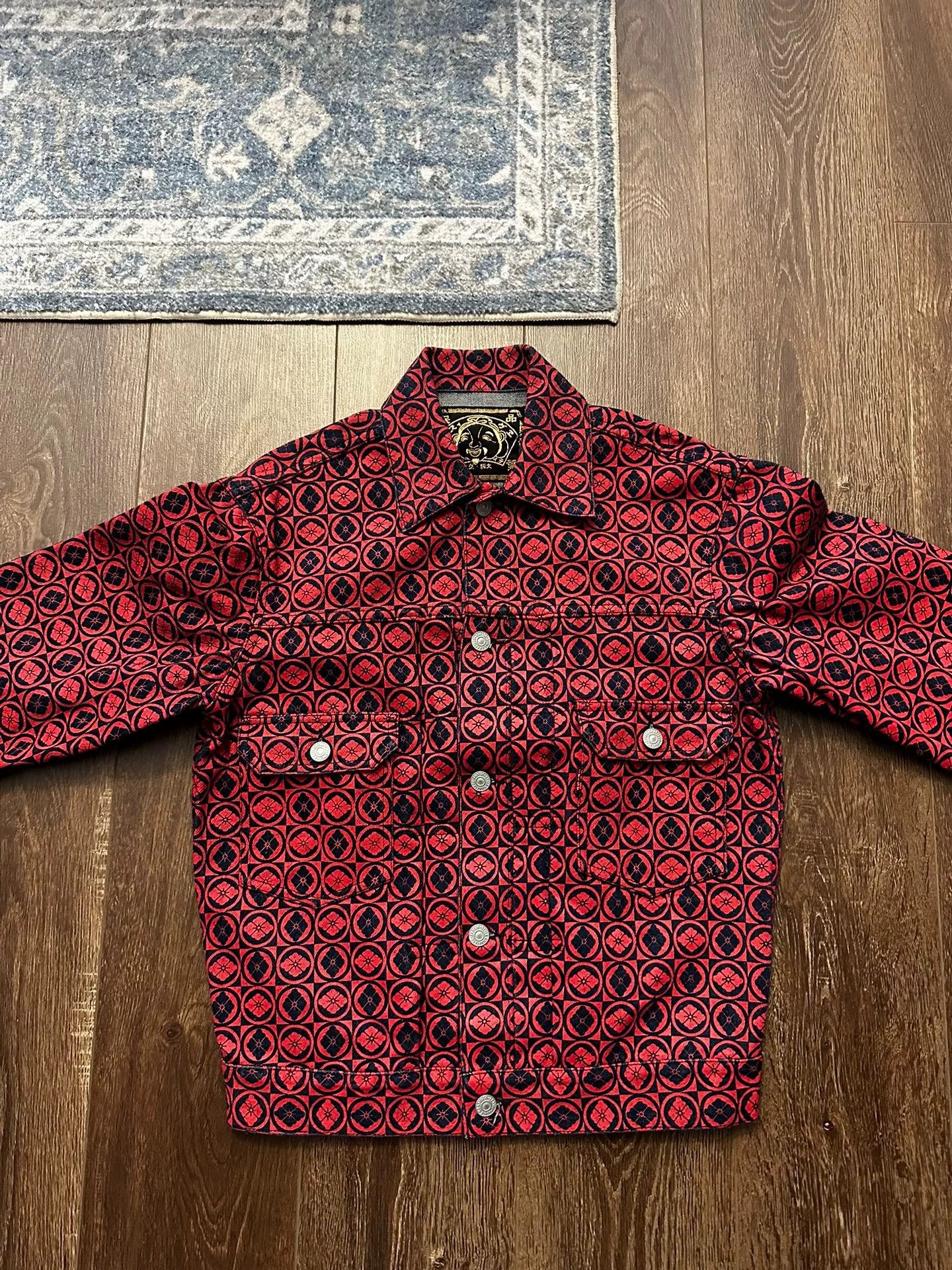 Evisu EVISU Red Full Logo Print Jacket Size US S / EU 44-46 / 1 - 2 Thumbnail