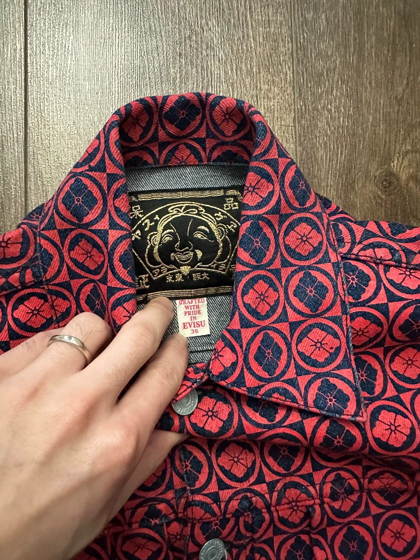 Evisu EVISU Red Full Logo Print Jacket Size US S / EU 44-46 / 1 - 3 Thumbnail
