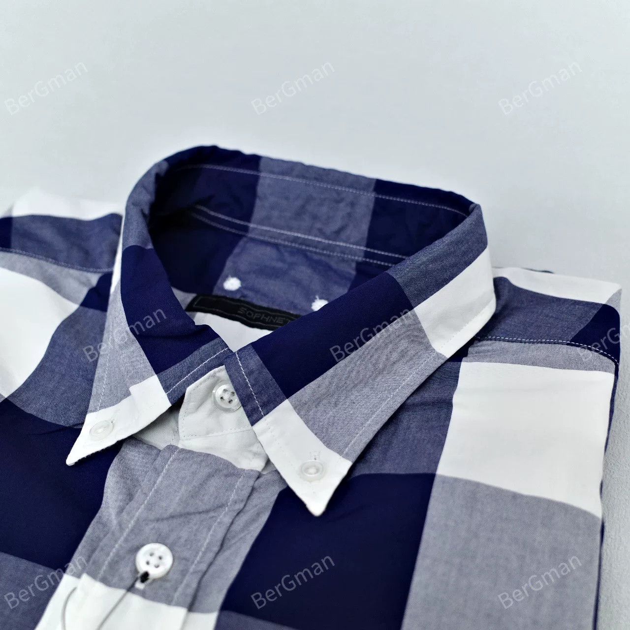 Sophnet. Sophnet Blue Check Camo Patchwork Shirt Size US L / EU 52-54 / 3 - 9 Thumbnail