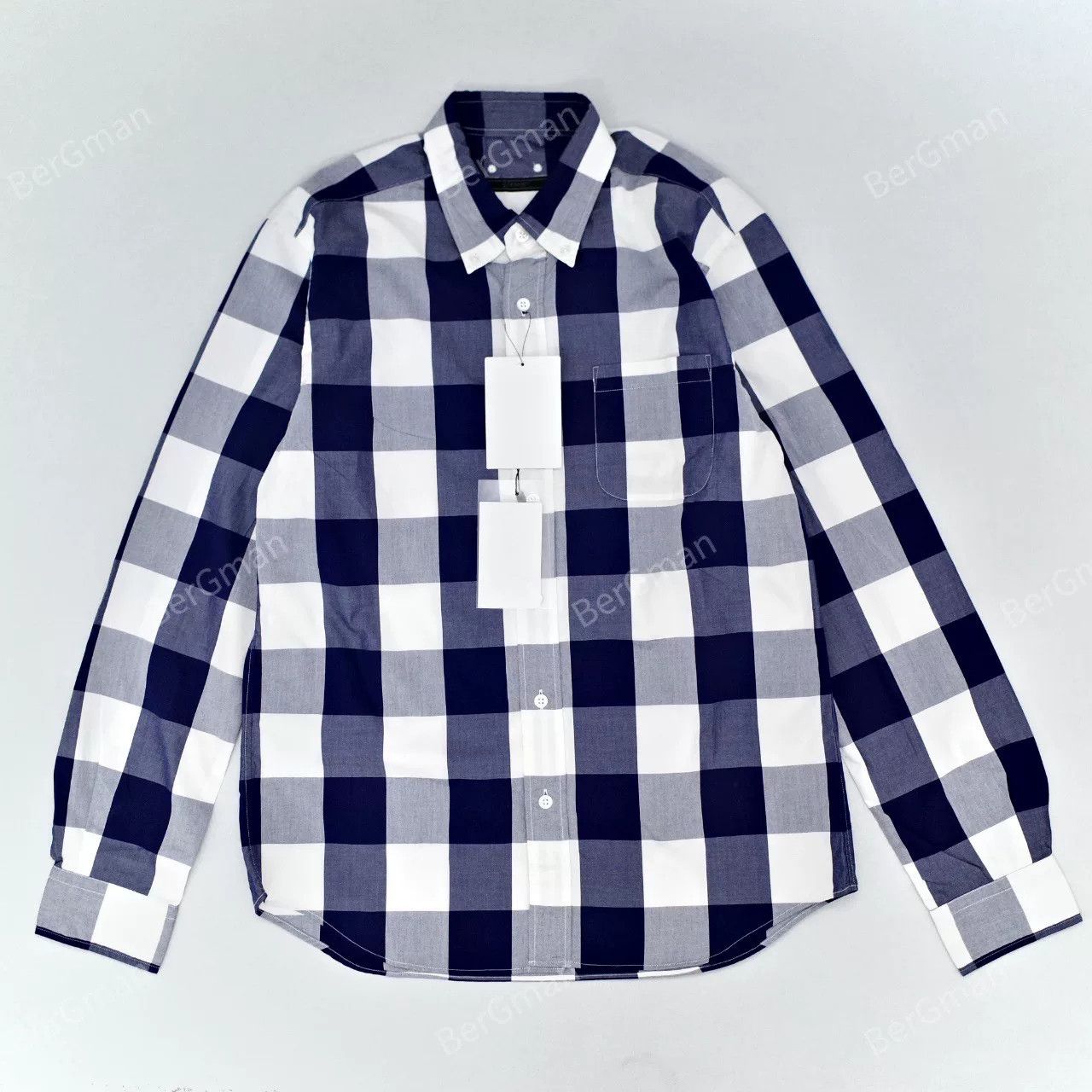 Sophnet. Sophnet Blue Check Camo Patchwork Shirt Size US L / EU 52-54 / 3 - 2 Thumbnail