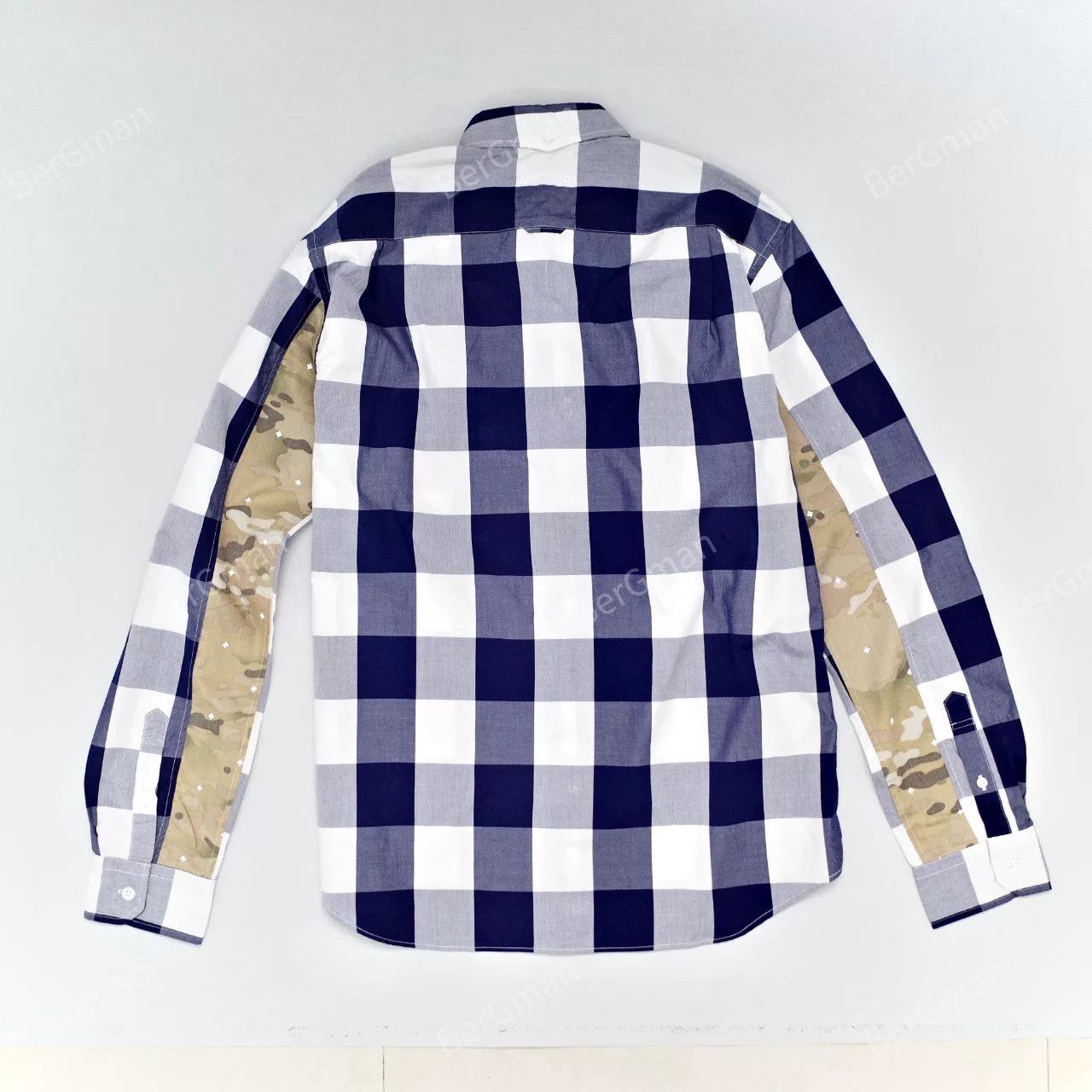 Sophnet. Sophnet Blue Check Camo Patchwork Shirt Size US L / EU 52-54 / 3 - 4 Thumbnail