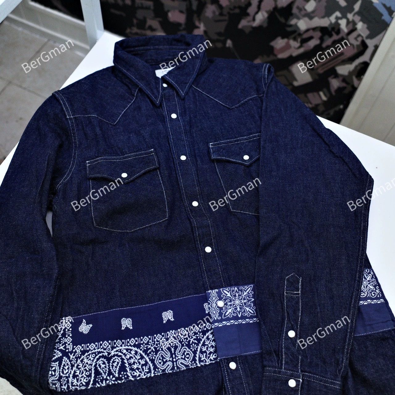 Visvim VISVIM 17AW BANDANA BORD Denim Shirt Size US M / EU 48-50 / 2 - 3 Thumbnail